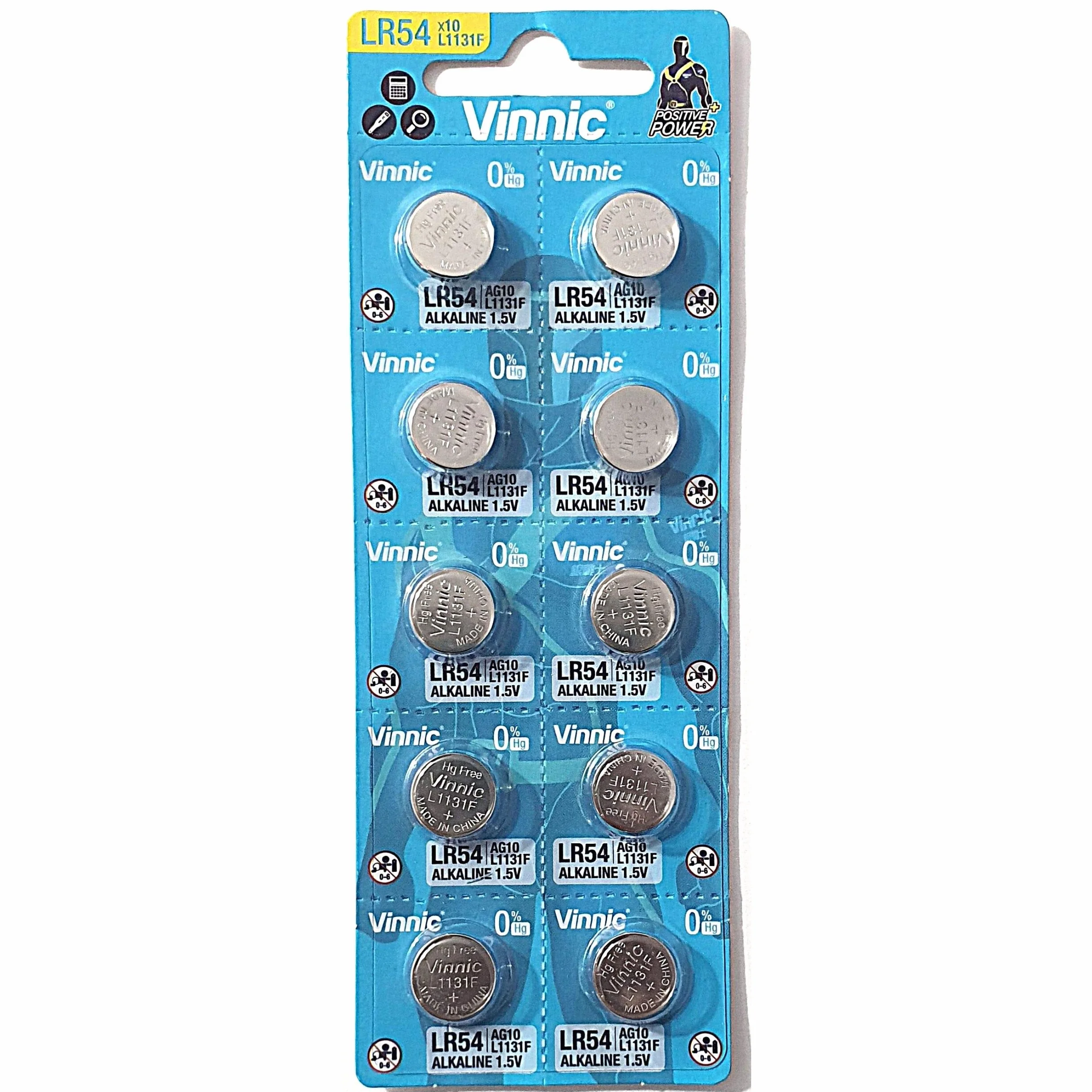 Baterie alkaliczne Vinnic AG10 L1131 189 V10GA RW89 D189 189 zestaw baterii alkalicznych do zegarków, kalkulatorów, zabawek, termometrów itp