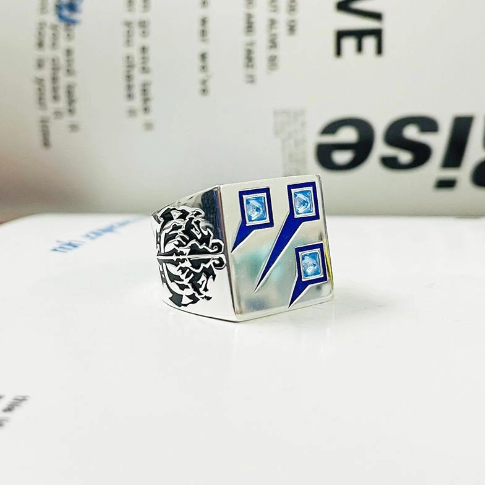 Anime OVERLORD Shooting Star Cosplay Ring YGGDRASIL Ainz Ooal Gown Momonga Unisex Rings Jewelry Prop Accessories