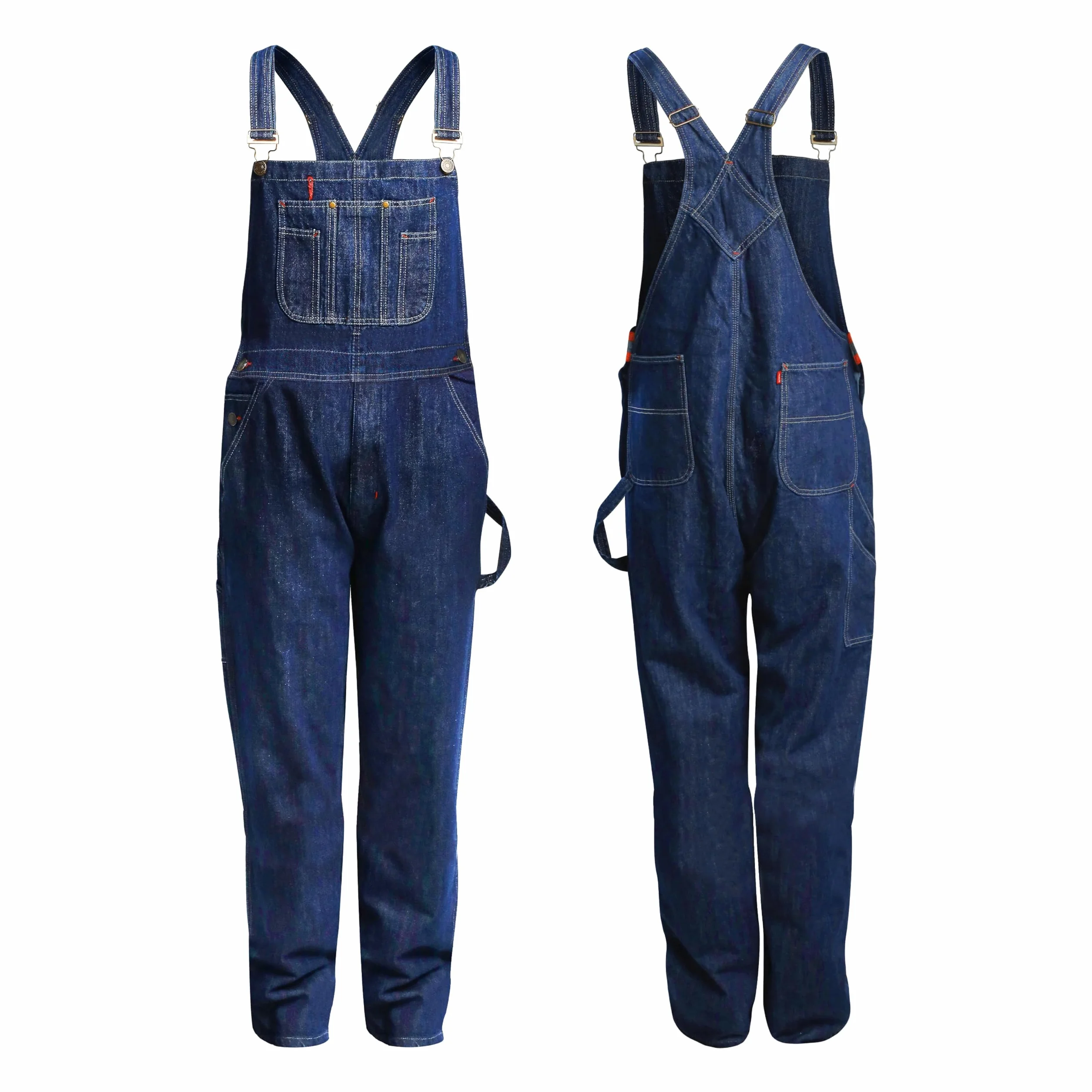 GREAT BIKERS GEAR - Męskie ogrodniczki dżinsowe ogrodniczki dżinsy Brace duży i wysoki klucz Pro Heavy Duty Workwear Mario Cargo
