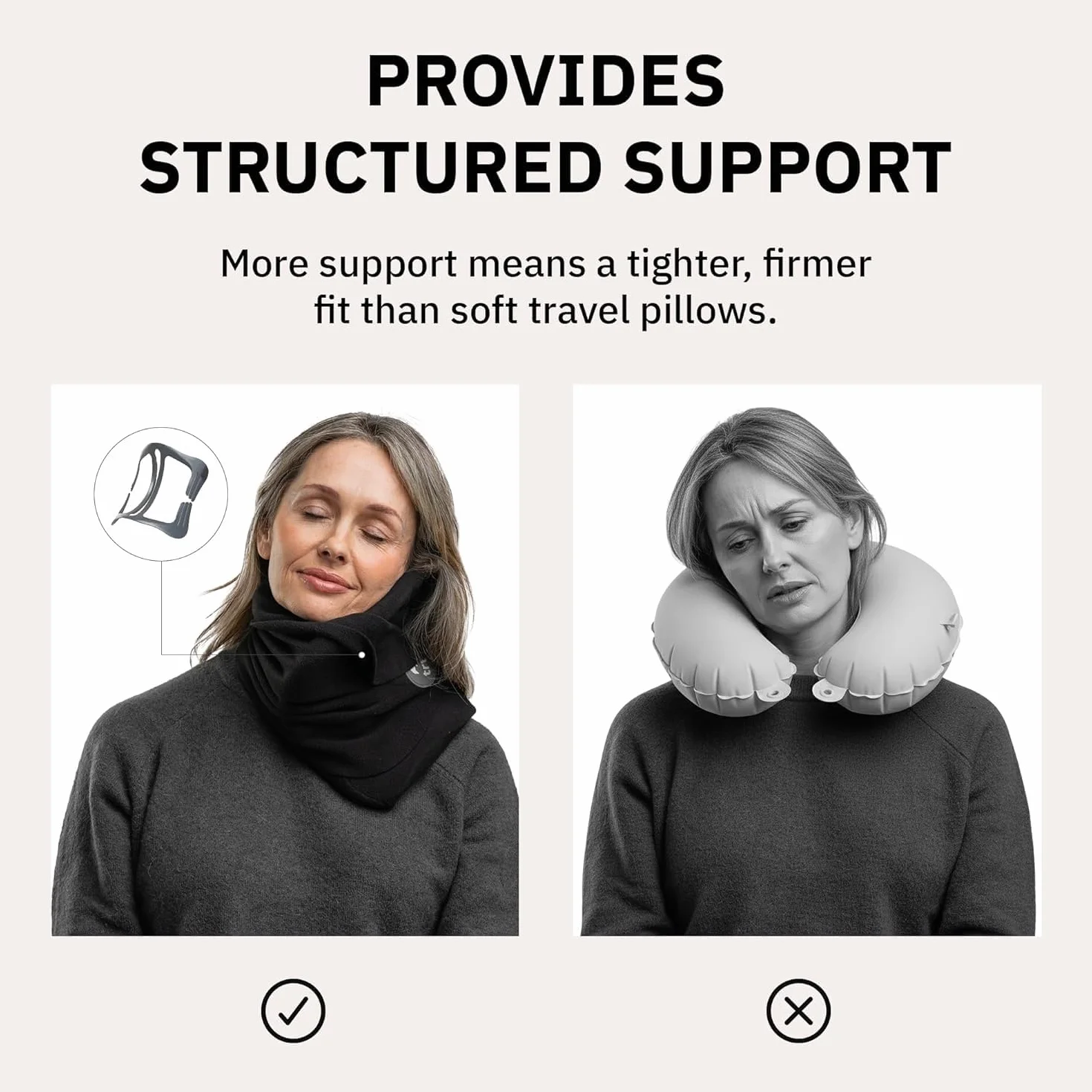 trtl Pillow – naukowo udowodniona, super miękka poduszka podróżna podpierająca kark – można prać w pralce, czarny/szary, Erwachsene