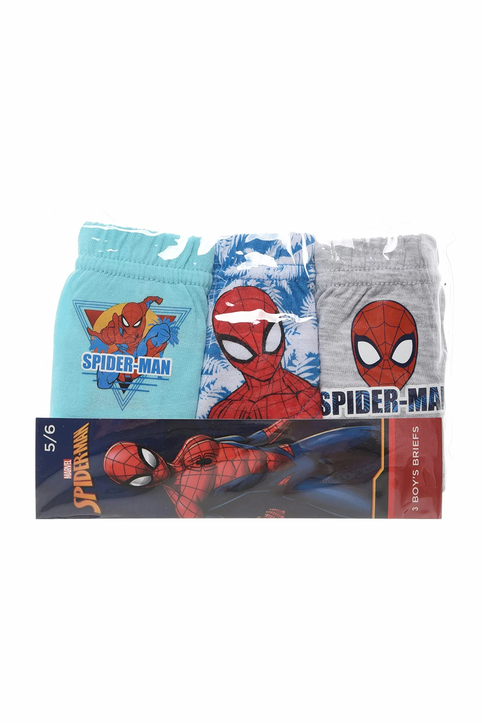 Spiderman Zestaw trzech majtek chłopięcych Spider Man - Majtki dziecięce - Spider-Man Majtki dla chłopców - 3 wieki