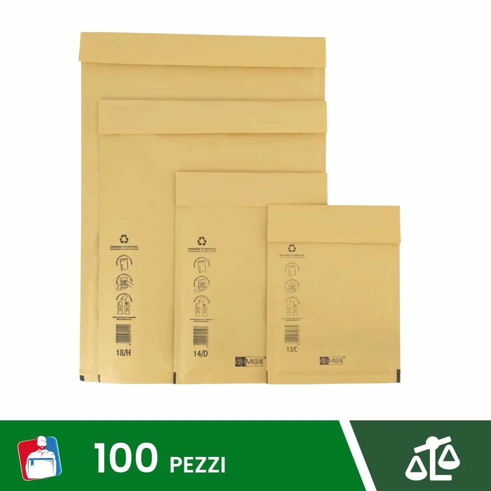 OPAKOWANIA 2000-100 Wyściełanych Kopertów Pocztowych iM@il - 10 x 16.5 cm - Wyściełane Koperty Wysyłkowe - Idealne do wysyłki i Ochrony Przedmiotów