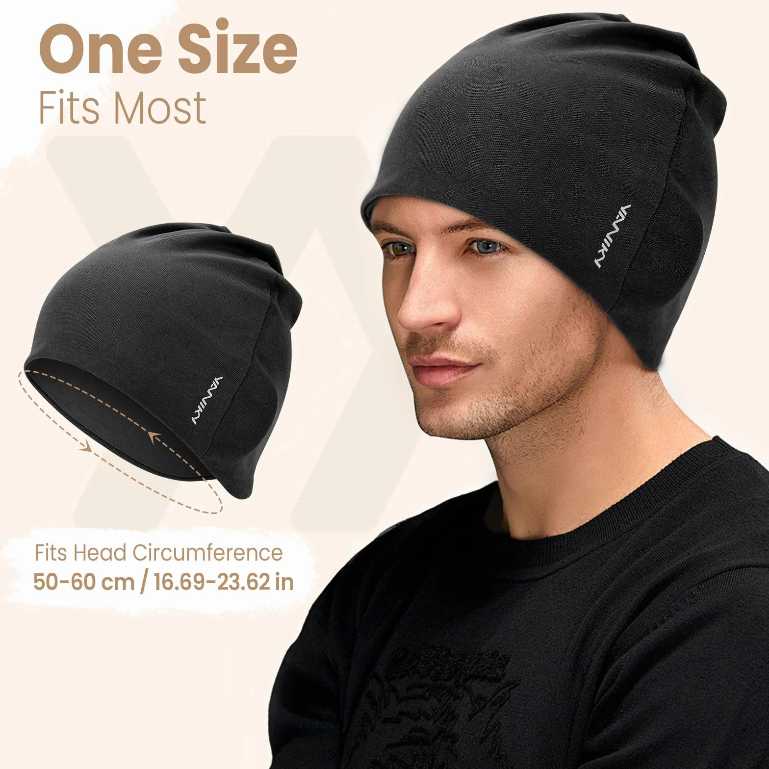 YANIKY Czapka dla kobiet - męska czapka do spania z modalu, bawełniana czapka beanie dla chemioterapii - uniseks czapka z czaszką - miękka i przyjazna dla skóry czapki
