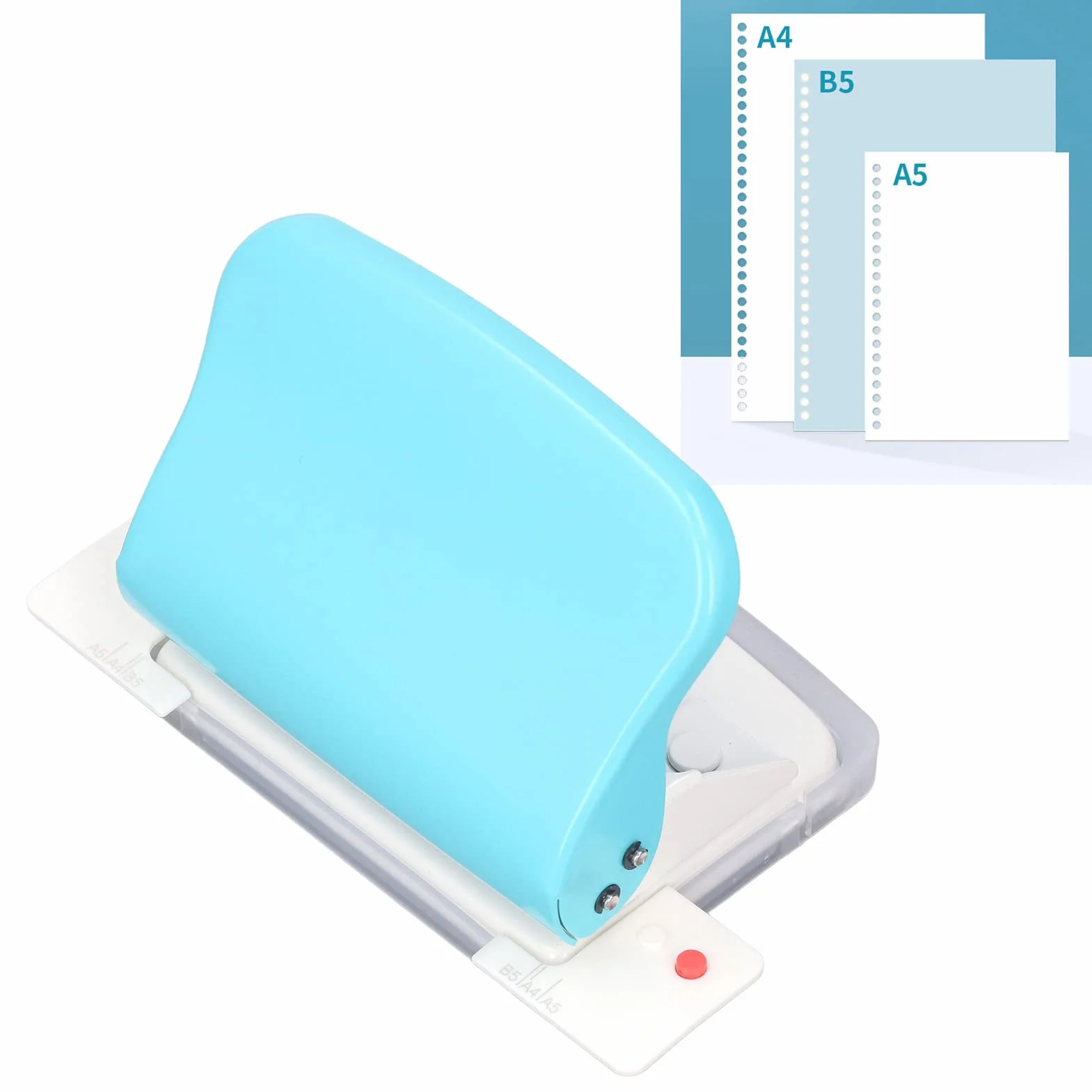 Segregator Spiralny A4 A5 A6 A7 z Cewką Okrągłą Ręczny Otwór 9,5mm Głębokość 7mm Pojemność 10 Arkuszy Biurowy Organizer Papierowy