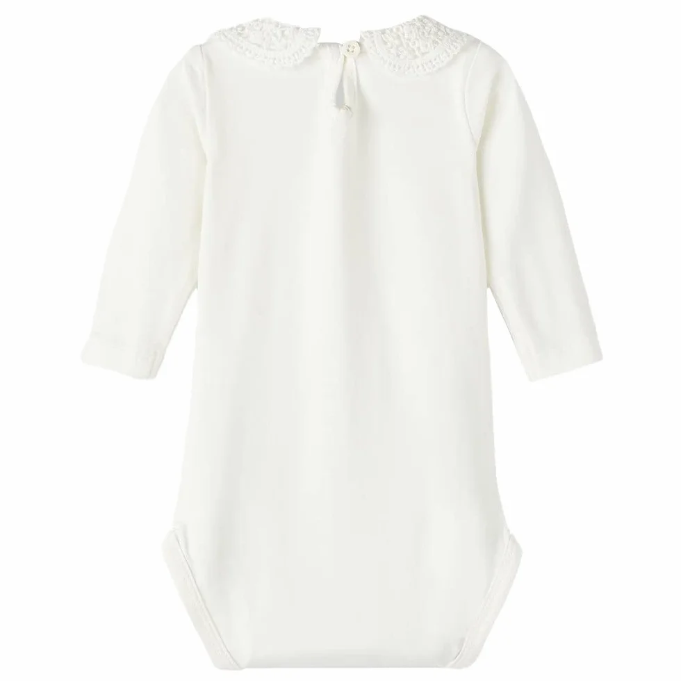 NAME IT Body z długim rękawem dla dziewczynek Nbftylla Ls Noos, White Alyssum, 62 cm