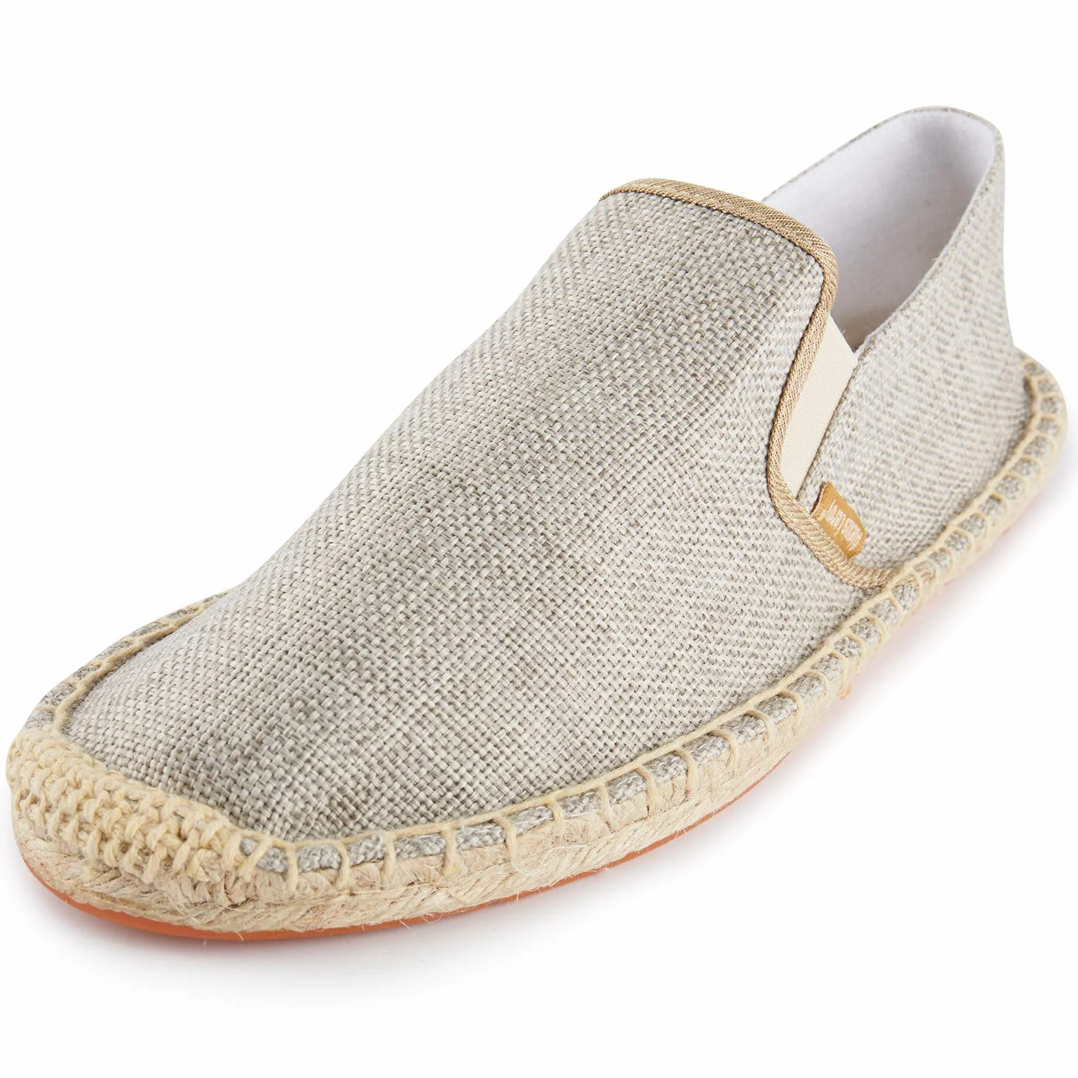 Alexis Leroy Jednolity kolor Slipper Espadryle Męski Flats Slip-On z płótna żaglowego Beżowy 43 EU