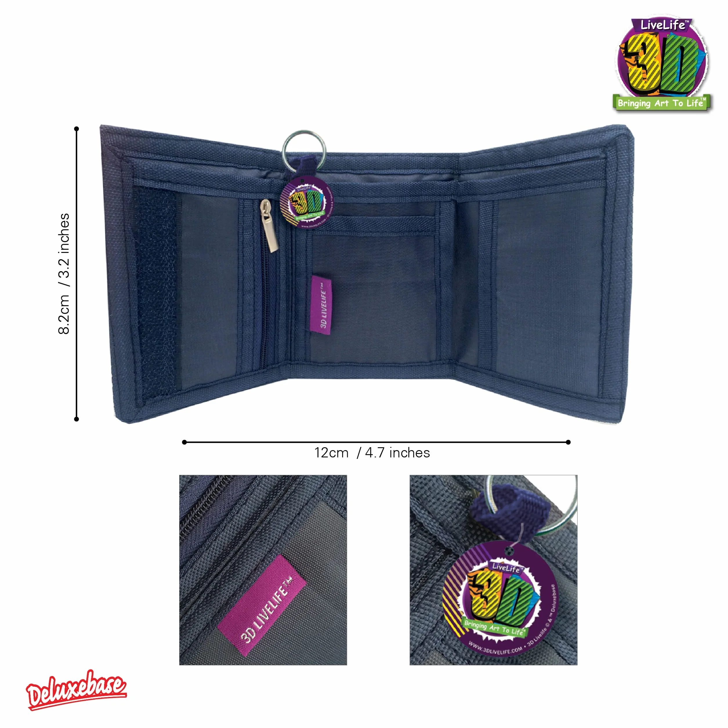 3D Live Life Wild Smile etui na książeczkę czekową, 10 cm, wielokolorowe (wielokolorowe)