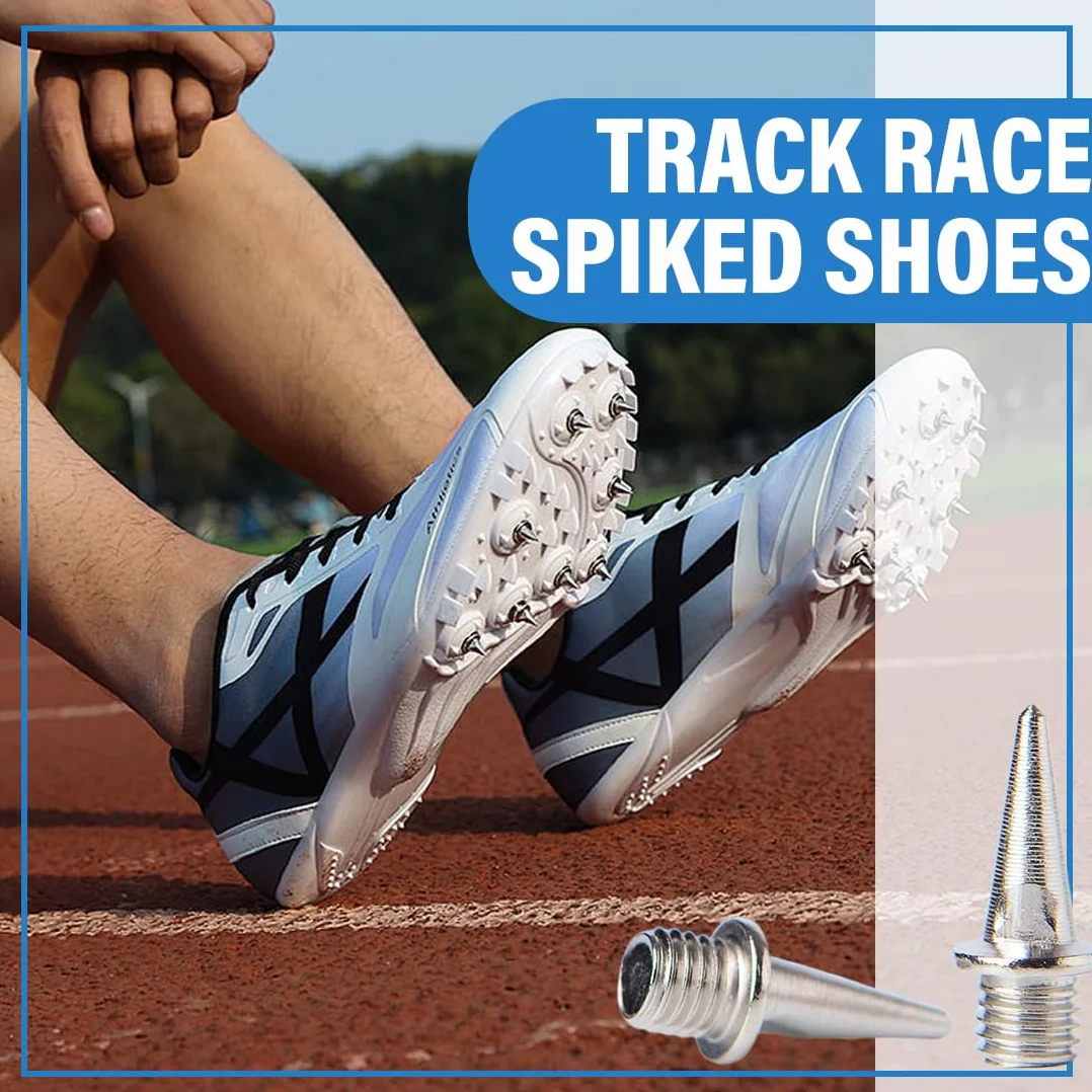 Męskie lekkie buty sportowe 16 kolców do biegania lekkoatletyka, stalowe końcówki torowe, profesjonalne kolce 12 mm