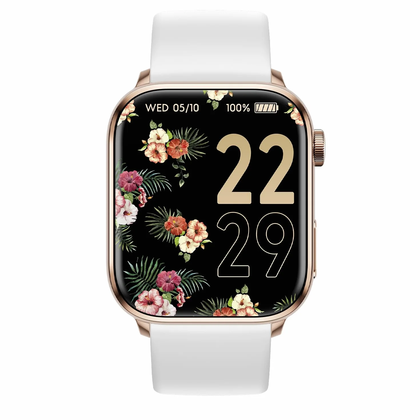 Ice-Watch - ICE smart 2.0 Rose-Gold White - Różowy zegarek z białym silikonowym paskiem dla kobiet (1,96 cala)