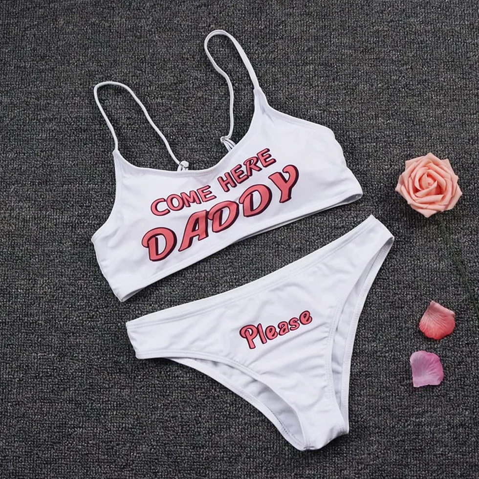 SINGUYUN Yes Daddy biustonosz i majtki zestaw strój kąpielowy anime bikini cosplay bielizna zestawy bielizny