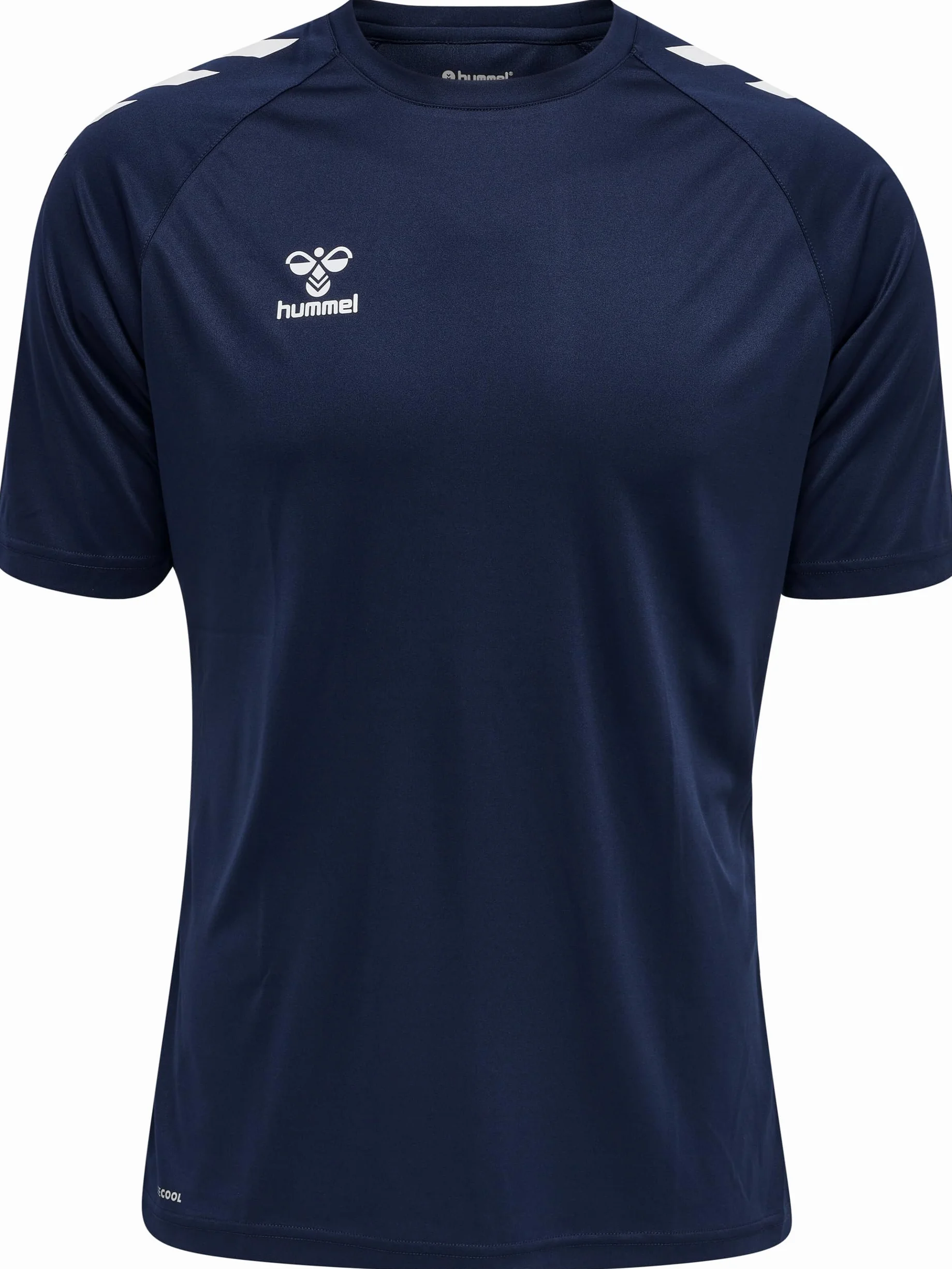 hummel T-shirt biały niebieski, L męski