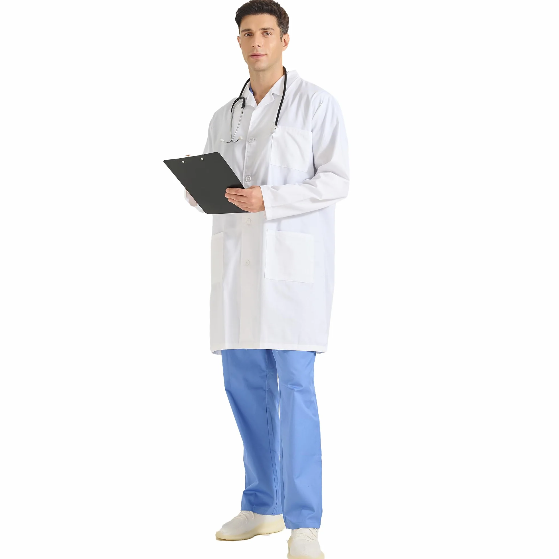 MISEMIYA Fartuch laboratoryjny fartuch lekarski unisex CZ-8167 Uniseks Fartuch laboratoryjny fartuch lekarski unisex Cz-8167 (1 w zestawie)