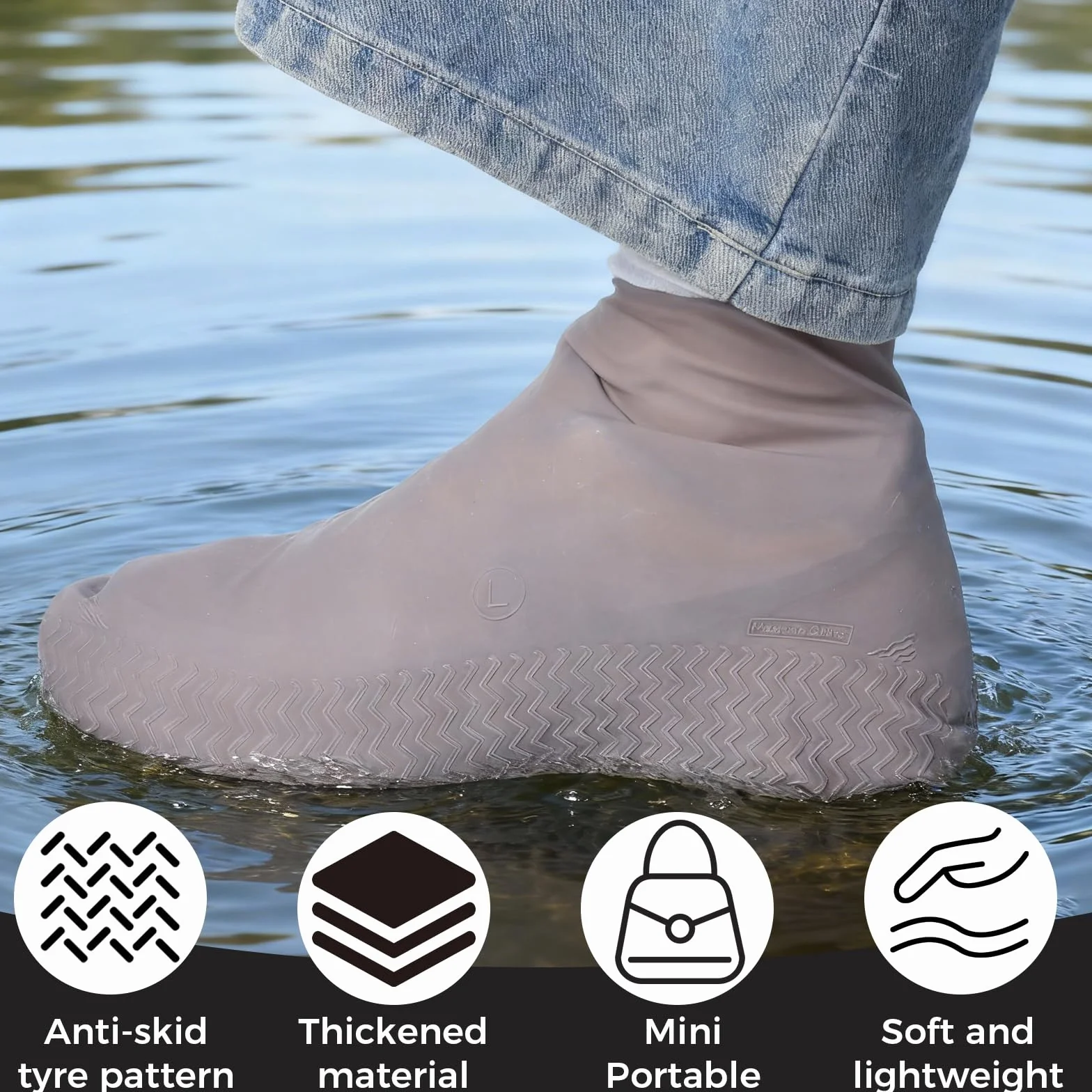 Nakładki na buty, wodoszczelne, 3 pary, ochrona przed deszczem, antypoślizgowe ochraniacze przeciwdeszczowe, buty dla kobiet i mężczyzn, do noszenia na świeżym powietrzu, w podróży