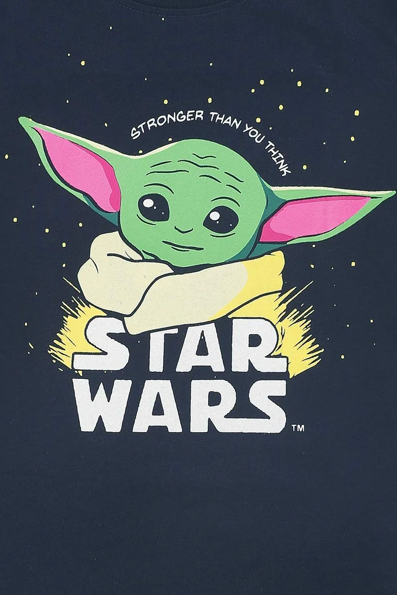 Star Wars Kids - The Mandalorian - Baby Yoda - Grogu Unisex T-Shirt ciemnoniebieski