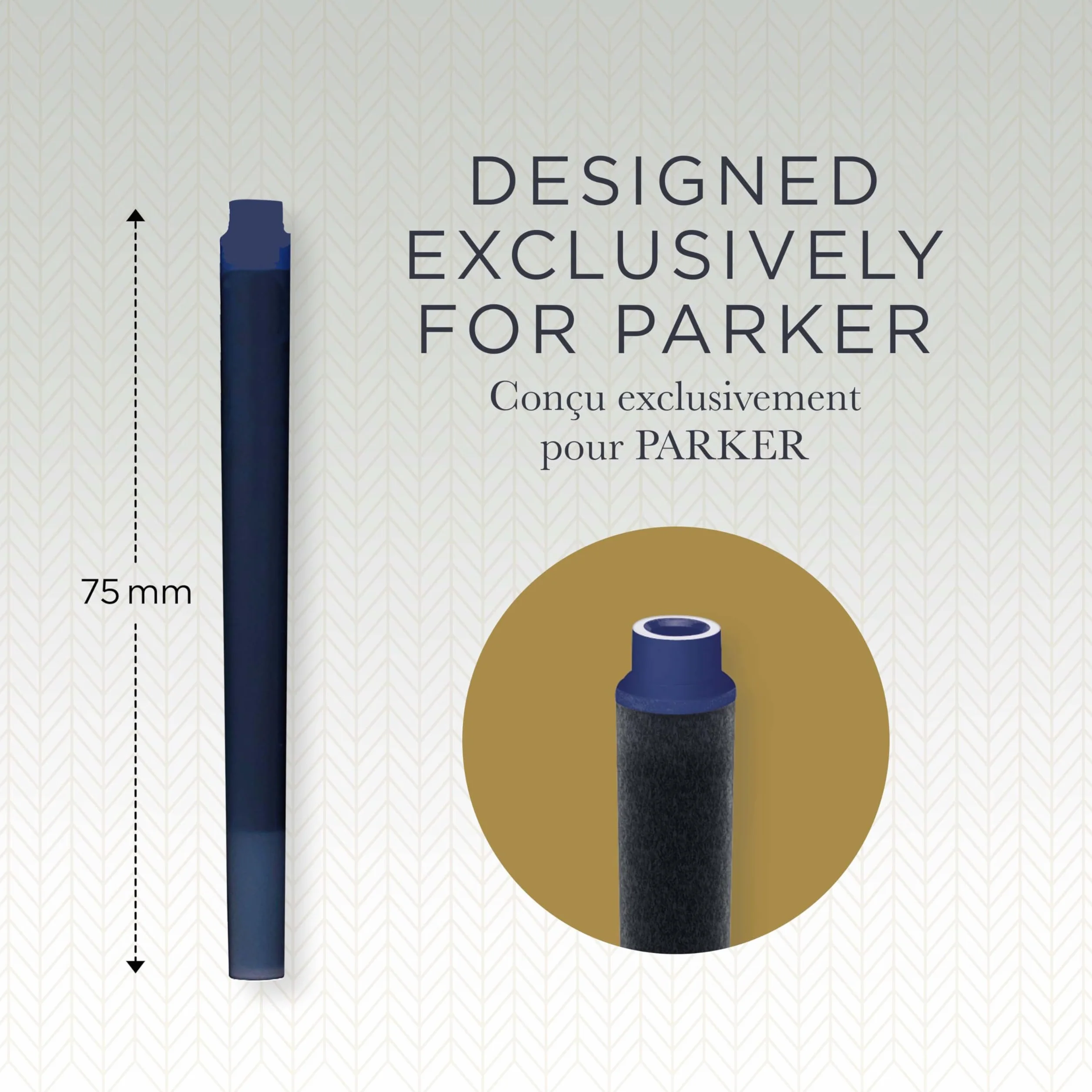 Parker Quink 1950384 Naboje do Pióra, Niebieski, 5 Sztuk
