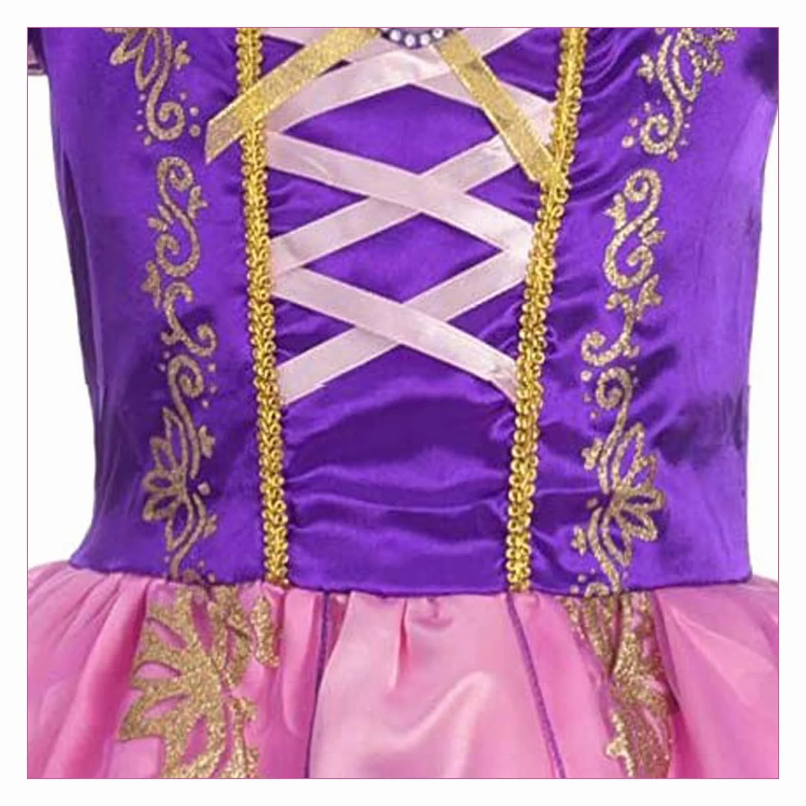 Discoball Kostium Roszpunki, sukienka księżniczki, cosplay, dla dzieci, dziewcząt, fantazyjne przebranie na Halloween, urodziny, imprezę