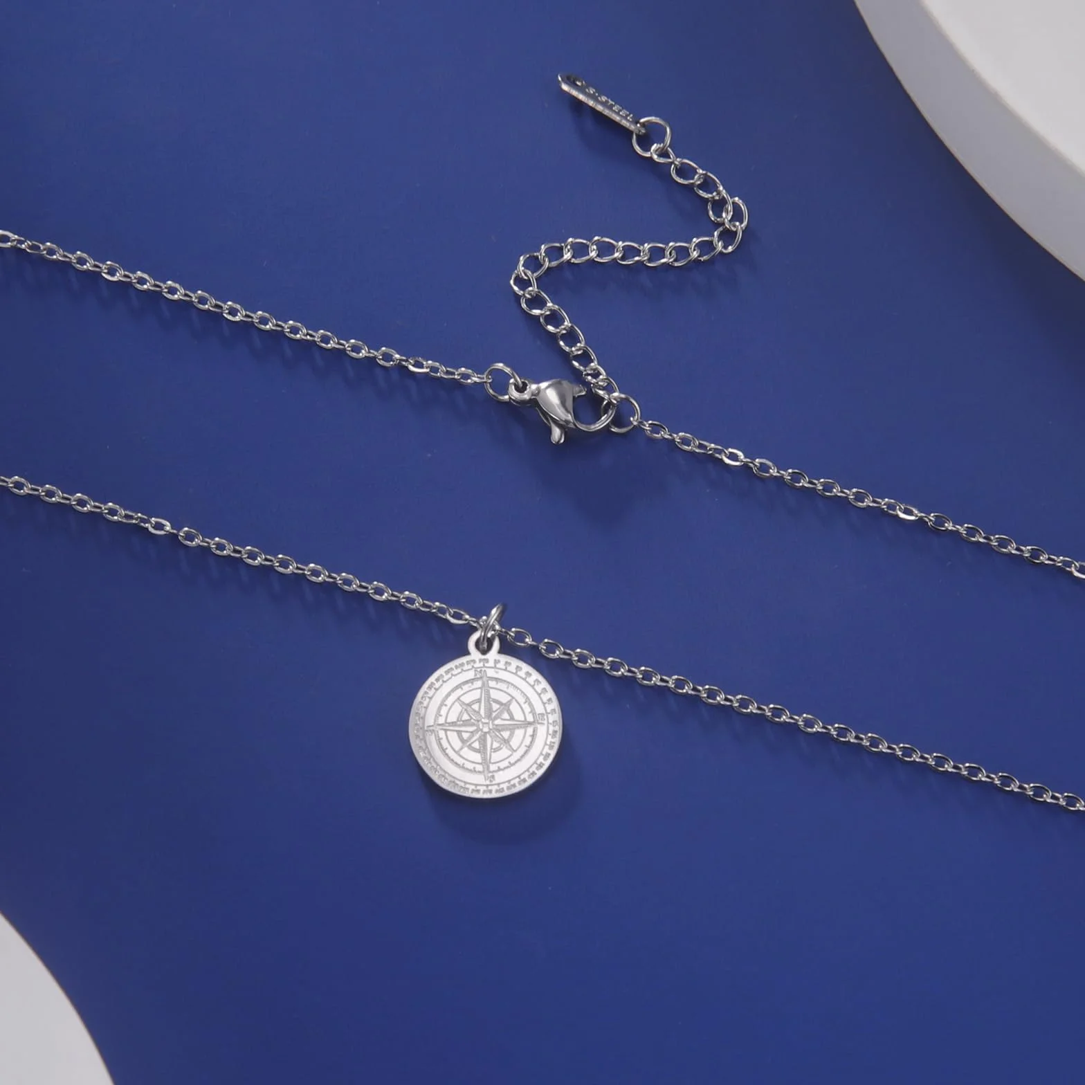 VASSAGO Naszyjnik z kompasem dla mężczyzn i kobiet, gwiazda północna, kompas, wisiorek, naszyjnik vintage, morski medal ukończenia szkoły, biżuteria, amulet dla mężczyzn