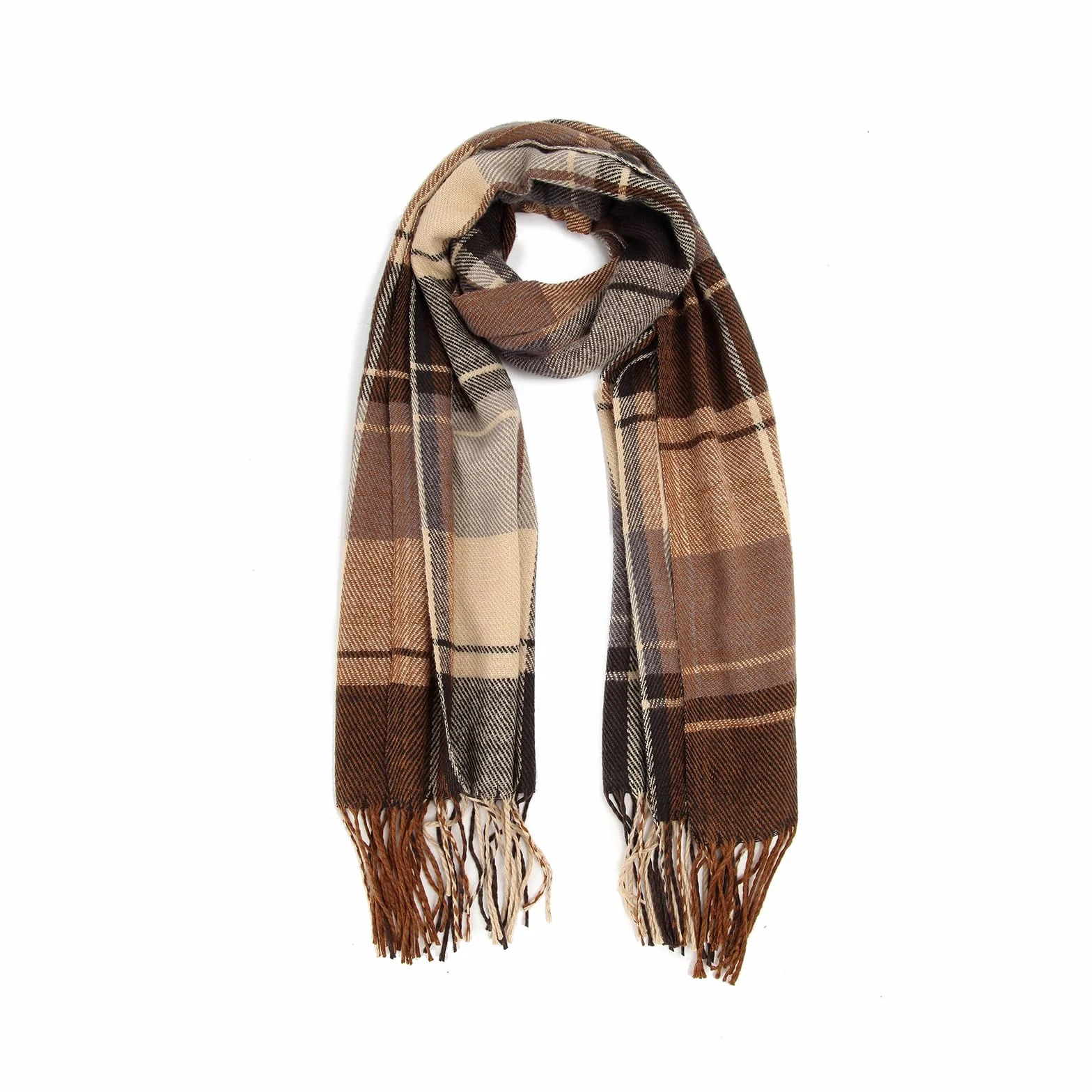 Oak & Tea Szalik Kobiety Women Winter Warm Tartan Scarf