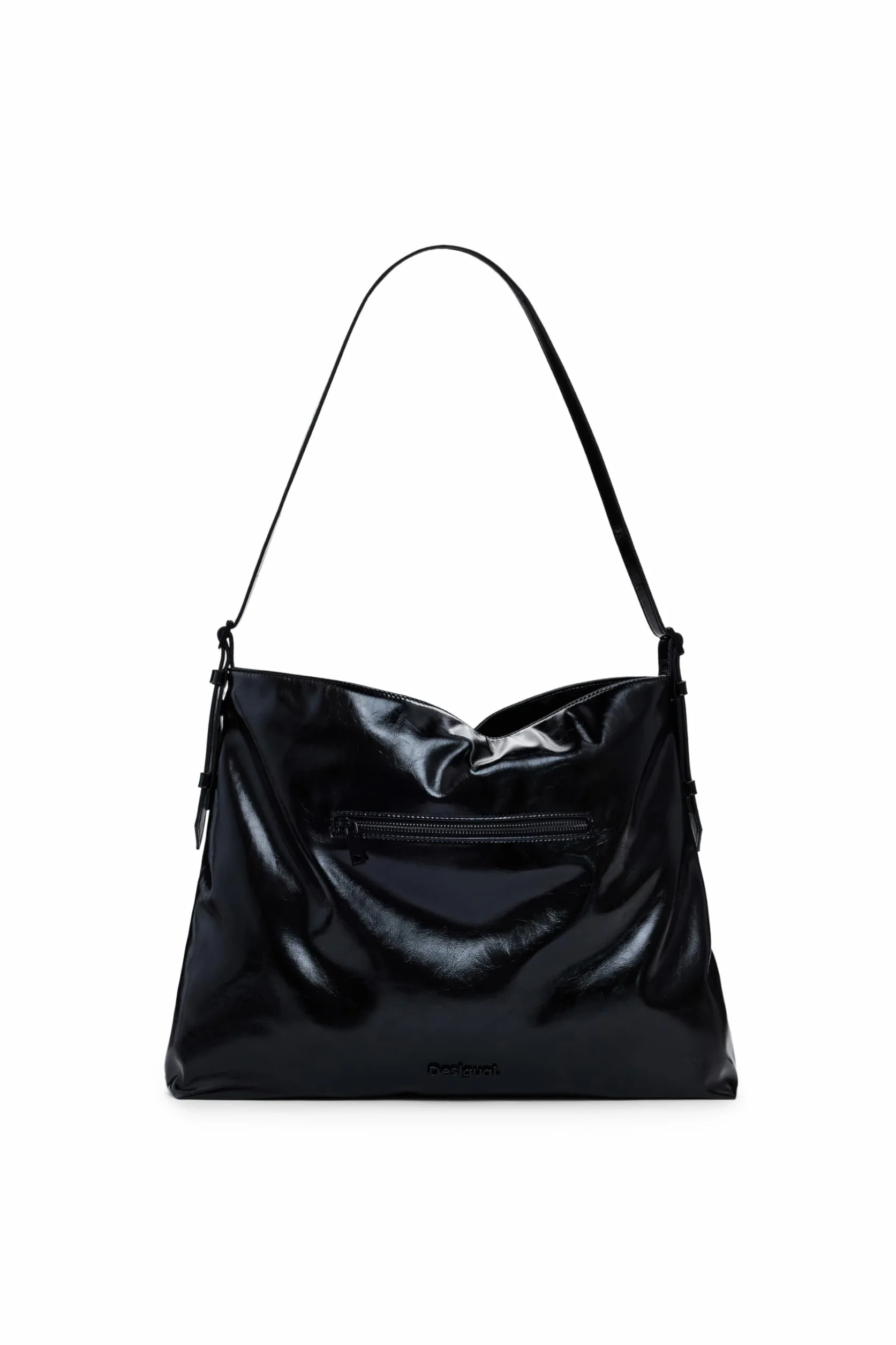 Desigual Kobieta_kwiatowa, damska torba na ramię, Czarny (Black)