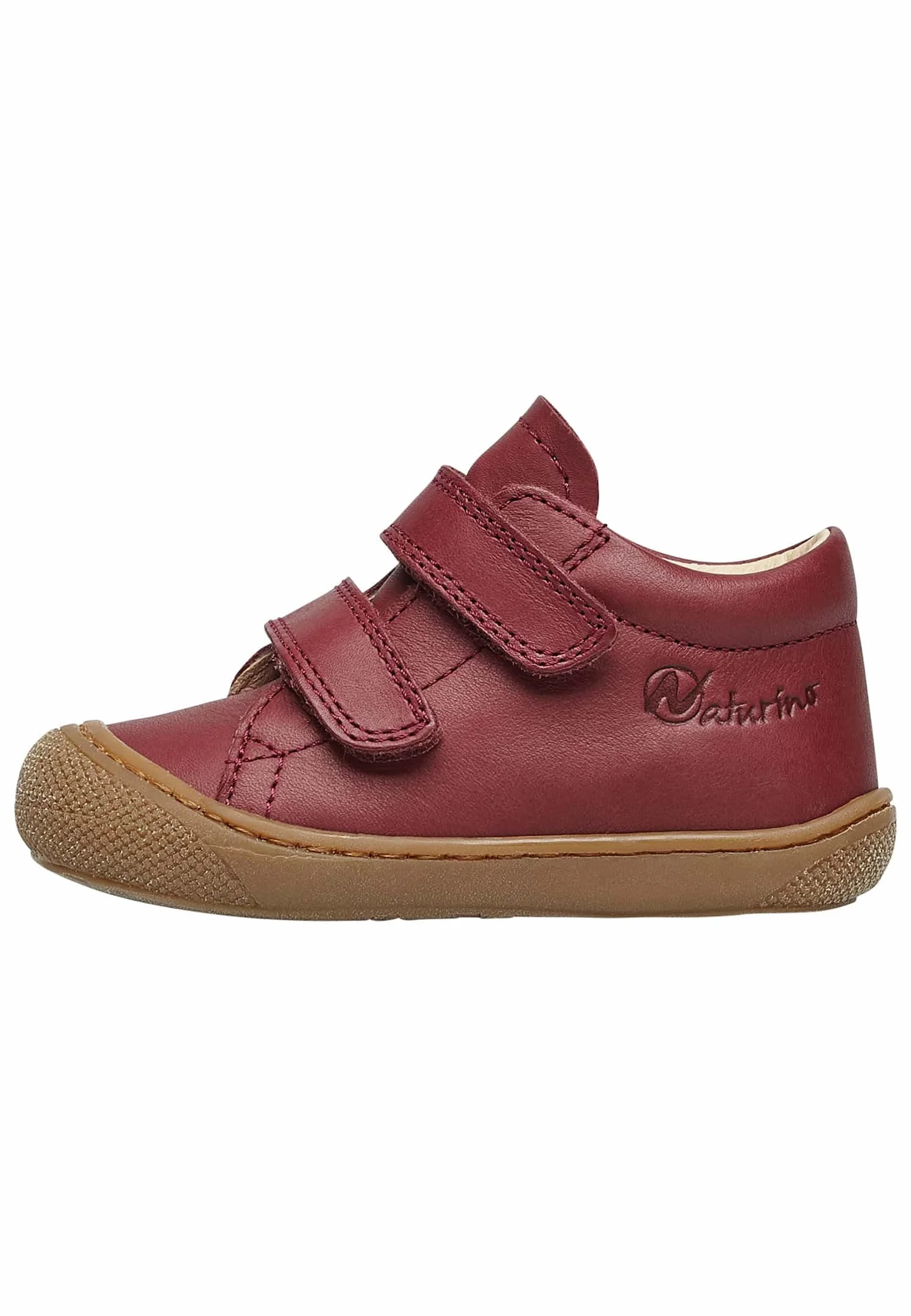 Naturino Cocoon VL-buty Pierwsze kroki w zamszu Leopard, Berry Red, 24 EU