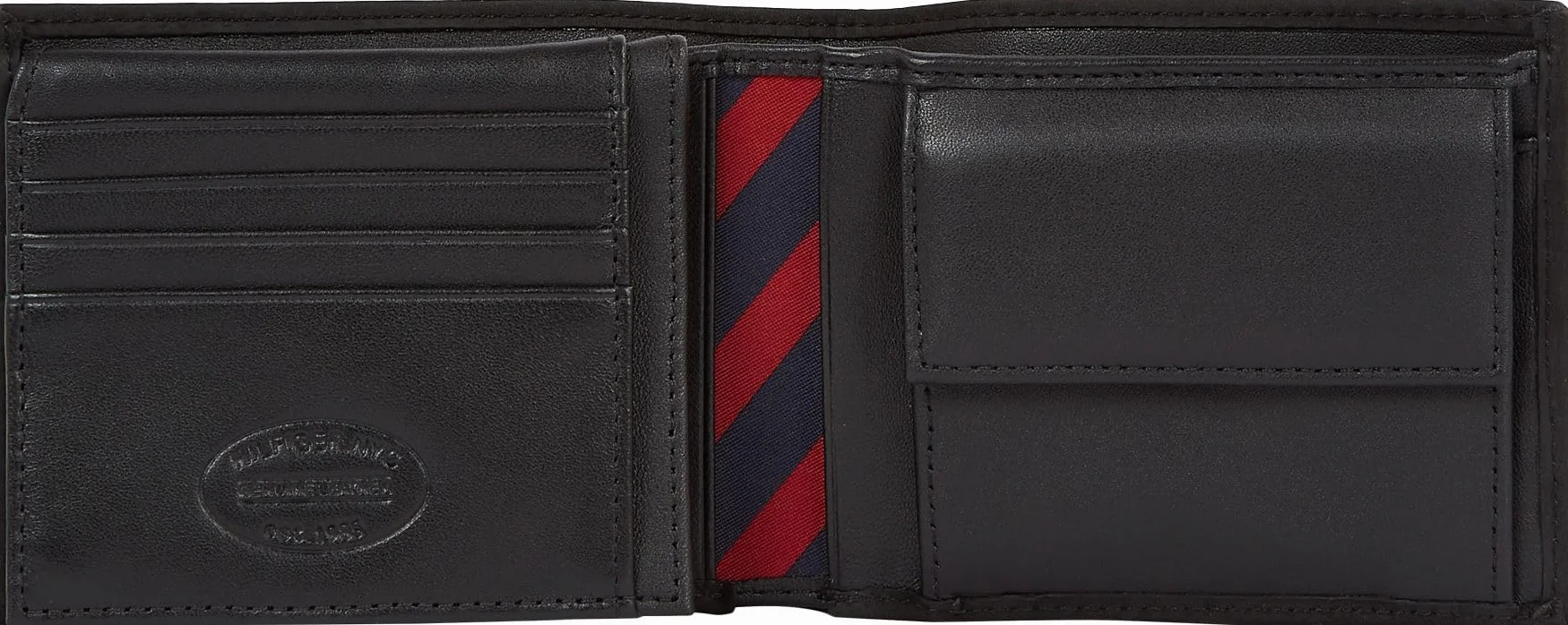 Tommy Hilfiger Mężczyźni Johnson Portfel, Czarny, 13 x 10 x 2 cm