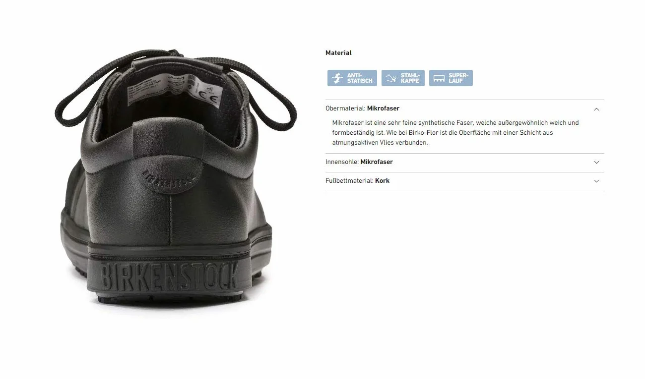 BIRKENSTOCK QS 500 S3 buty ochronne z wodoodpornej mikrofibry z certyfikatem EN ISO 20345:2011, czarny, 44 EU