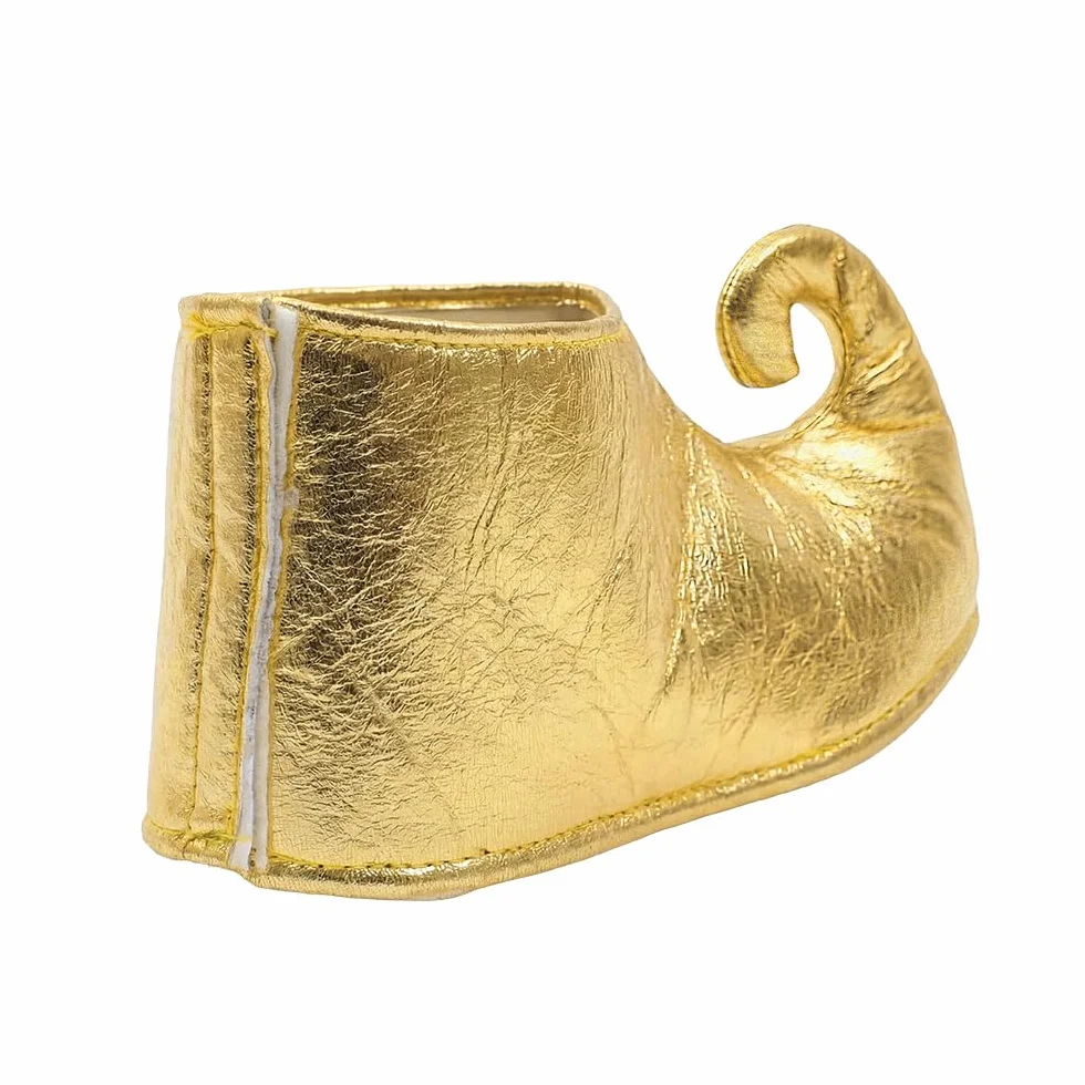 Boland 81990 - Overshoes Sultan in Gold, 1 para dla dorosłych, pokrowce na buty do kostiumów karnawałowych, dodatek do kostiumu na karnawał, Halloween lub JGA