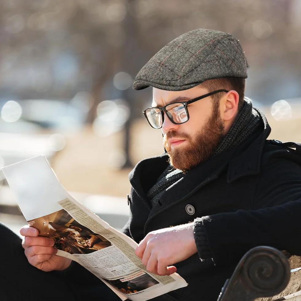 ACWOO Męska czapka z daszkiem Gatsby, kaszkiet Newsboy, akcesoria kostiumowe na wiosnę, jesień, zimę