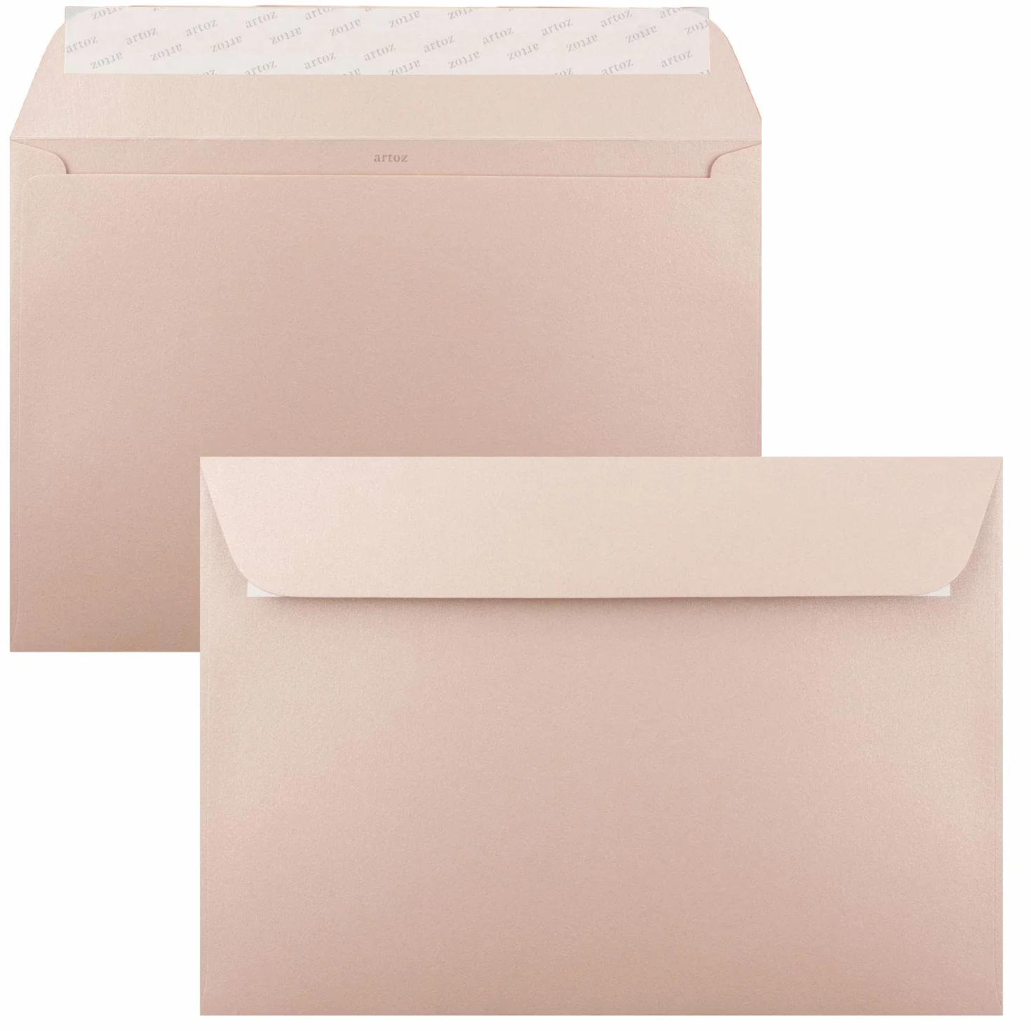 ARTOZ NORDANA 25 x DIN A5 zestaw kartek składanych z kopertami DIN C5 - różowy glow - 300 g/m² - 14,8 x 21 cm - błyszczący papier do majsterkowania i drukowania
