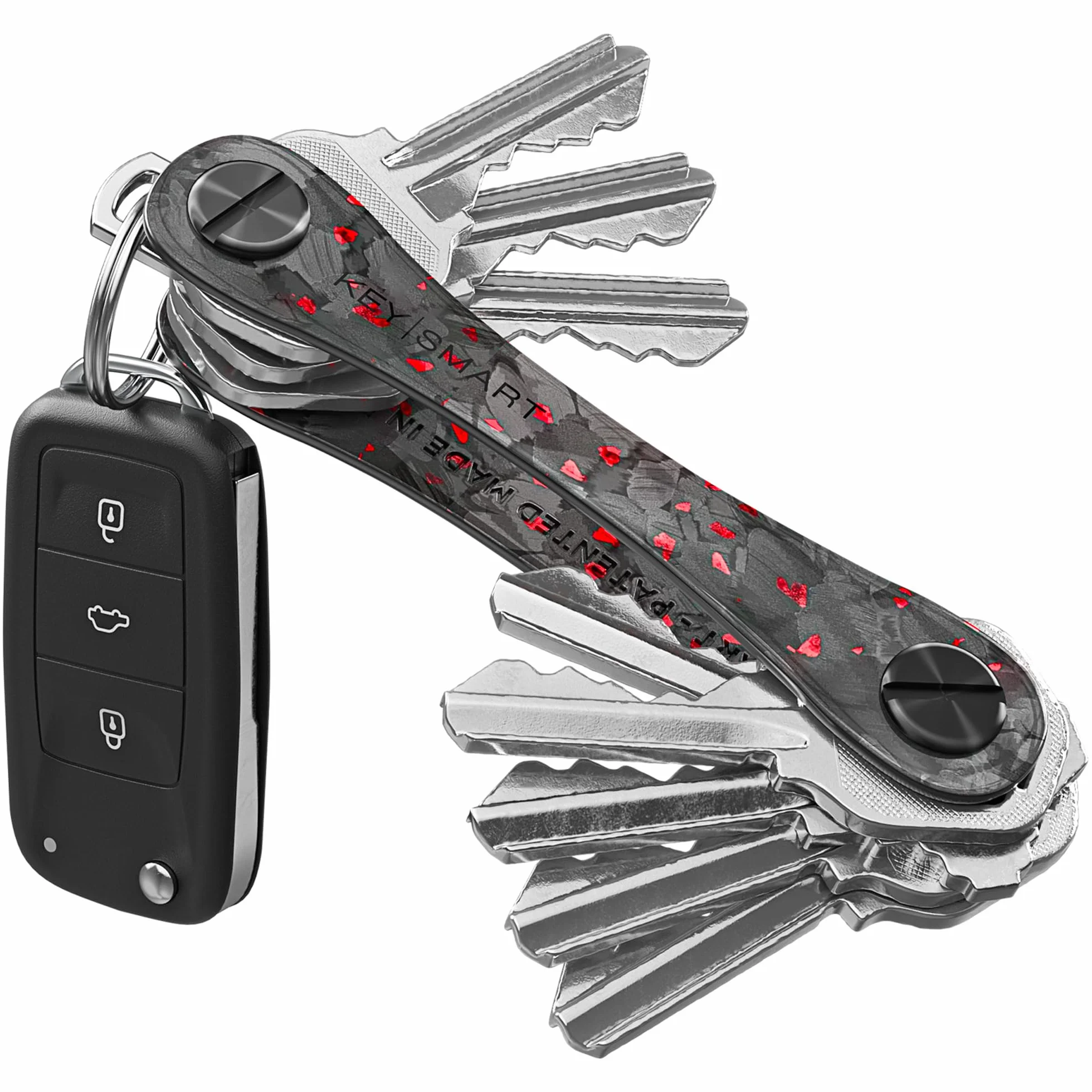 KeySmart KS019e-Green Premium kompaktowy organizer na klucze, zielony, jeden rozmiar