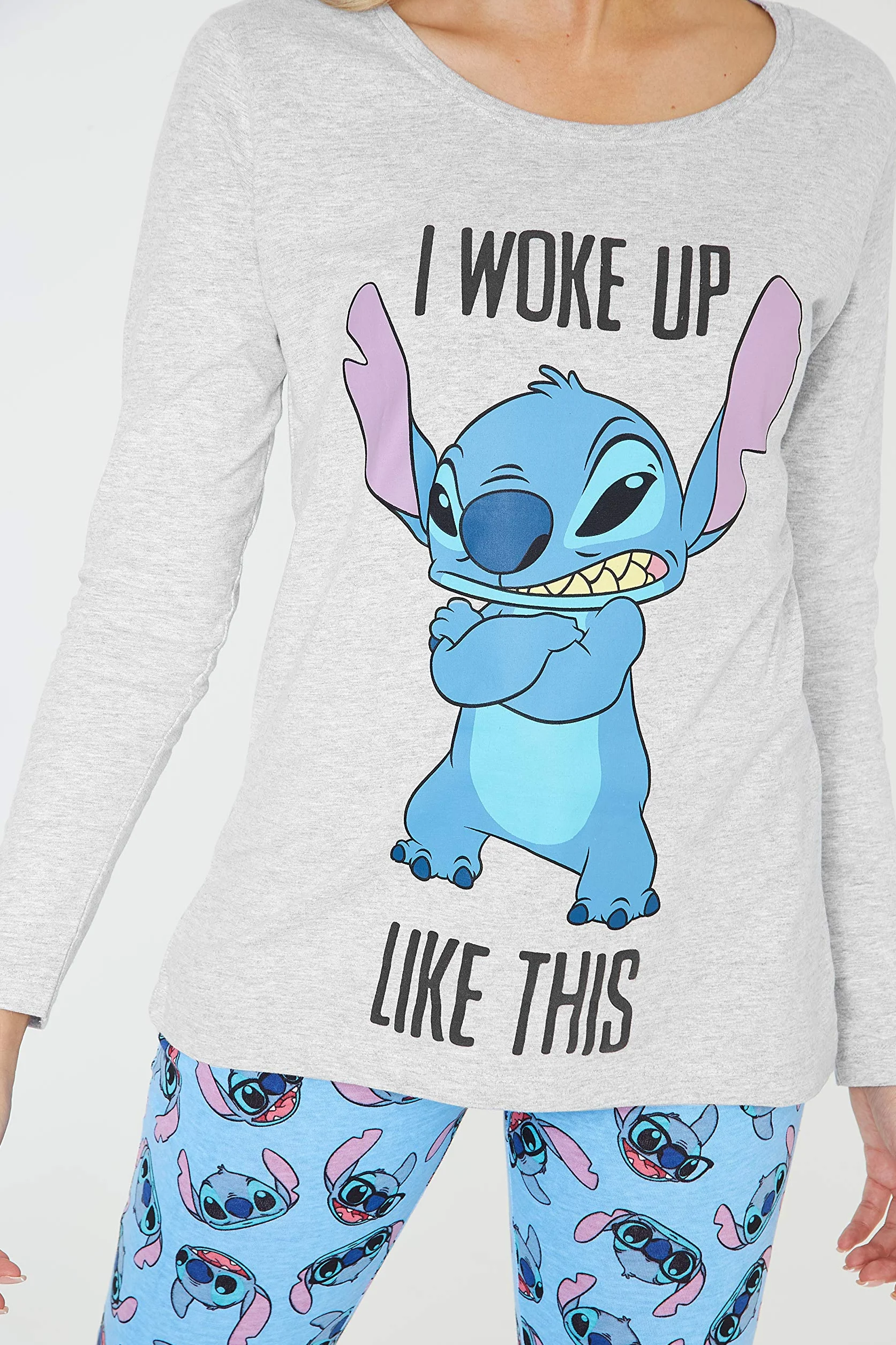 Disney Piżama damska - Piżama Stitch Piżama Damska bawełna S-2XL Stitch Gadżet Prezent