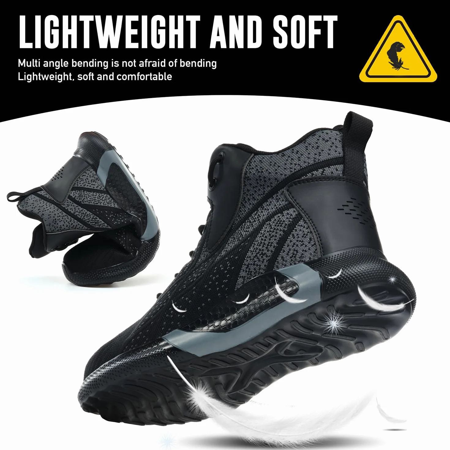 Buty ochronne dla mężczyzn wysokie buty robocze damskie lekkie i wygodne buty robocze ze stalowymi noskami oddychające buty ochronne