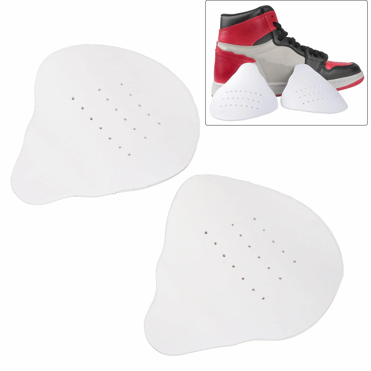 1 Para Przeciwzmarszczkowy Ochraniacz na Zagniecenia do Butów Sił Powietrznych PE Zapobiega Zmarszczkom Oddychający Przedłużyć Buty życie Sneaker Ochraniacz na Zagniecenia do(L(40-46)​)