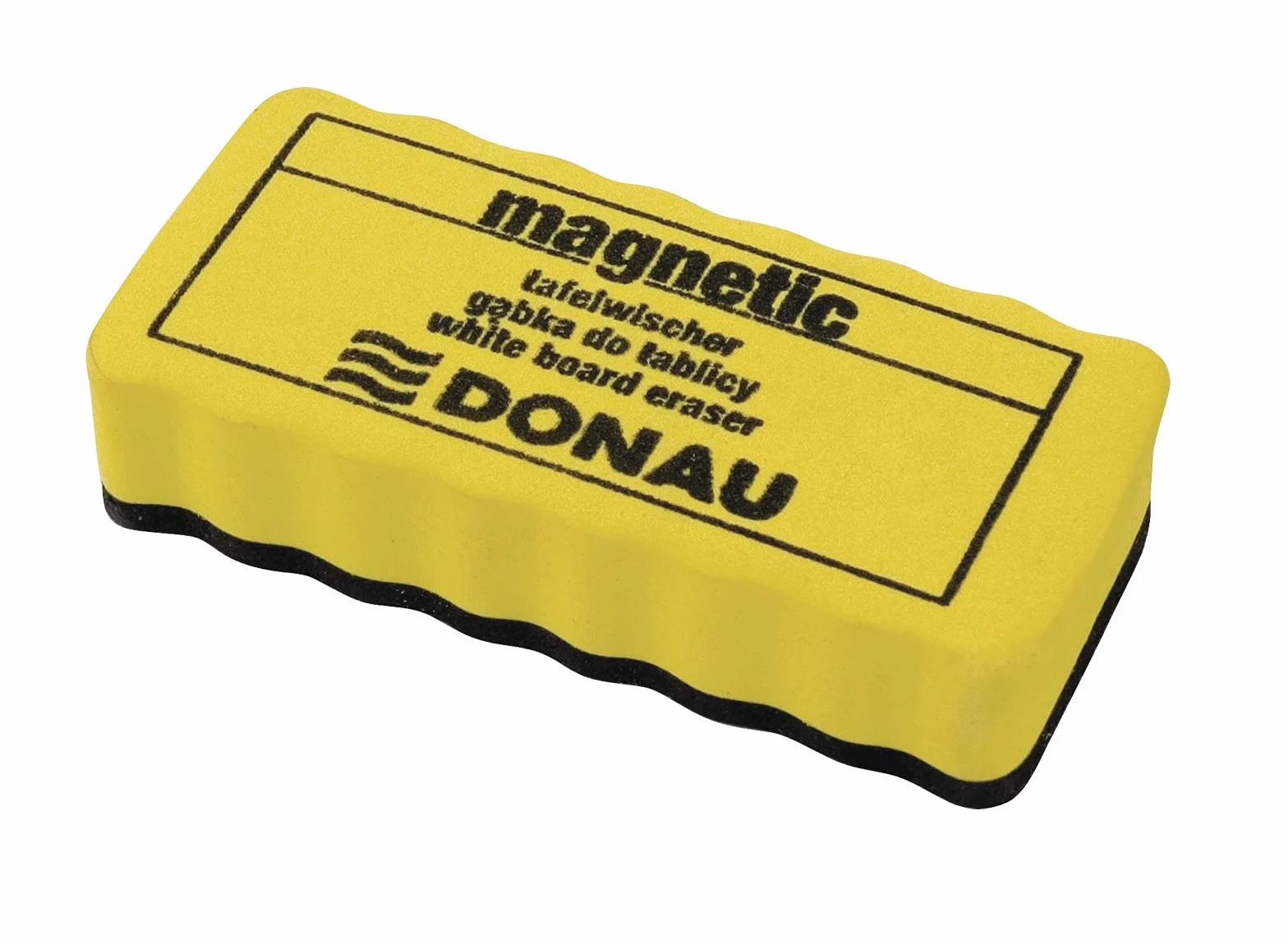 Gąbka do Tablicy DONAU 106x52x20mm / Prezentacja/Typ-Magnetyczna/Materiał-Materiał Tekstylny/Kolor-żółty