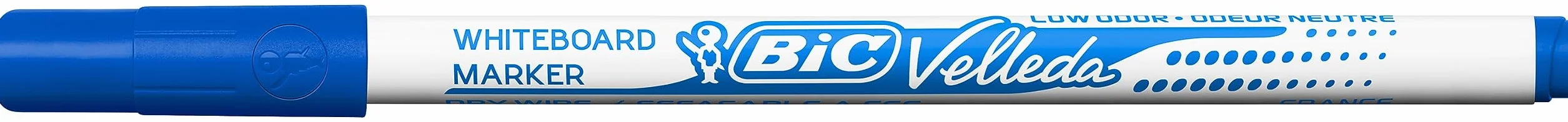 Bic 841841 marker do tablic suchościeralnych Velleda 1721, okrągła końcówka, niebieski