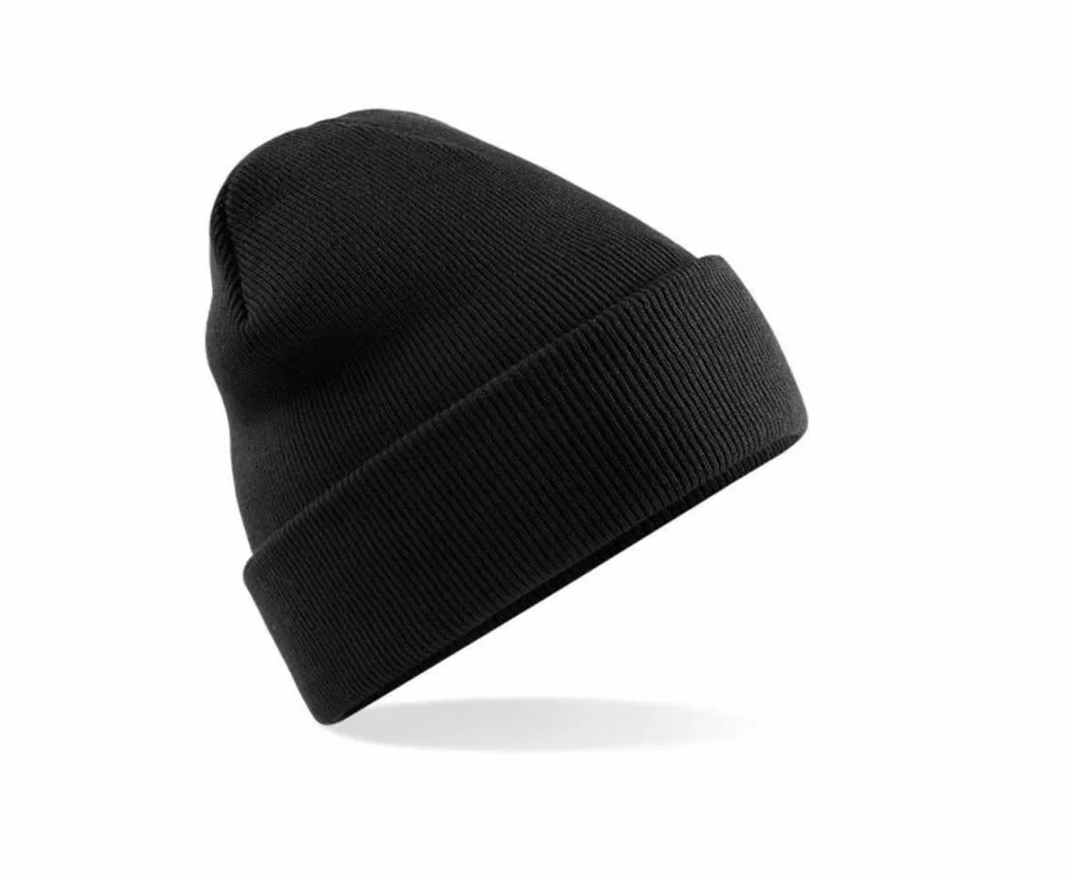 Voarge Czapka zimowa z dzianinu Beanie Baseballkappe, czapka z dzianiny, miękka i elastyczna, grubo dziana unisex dla kobiet i mężczyzn, czarna