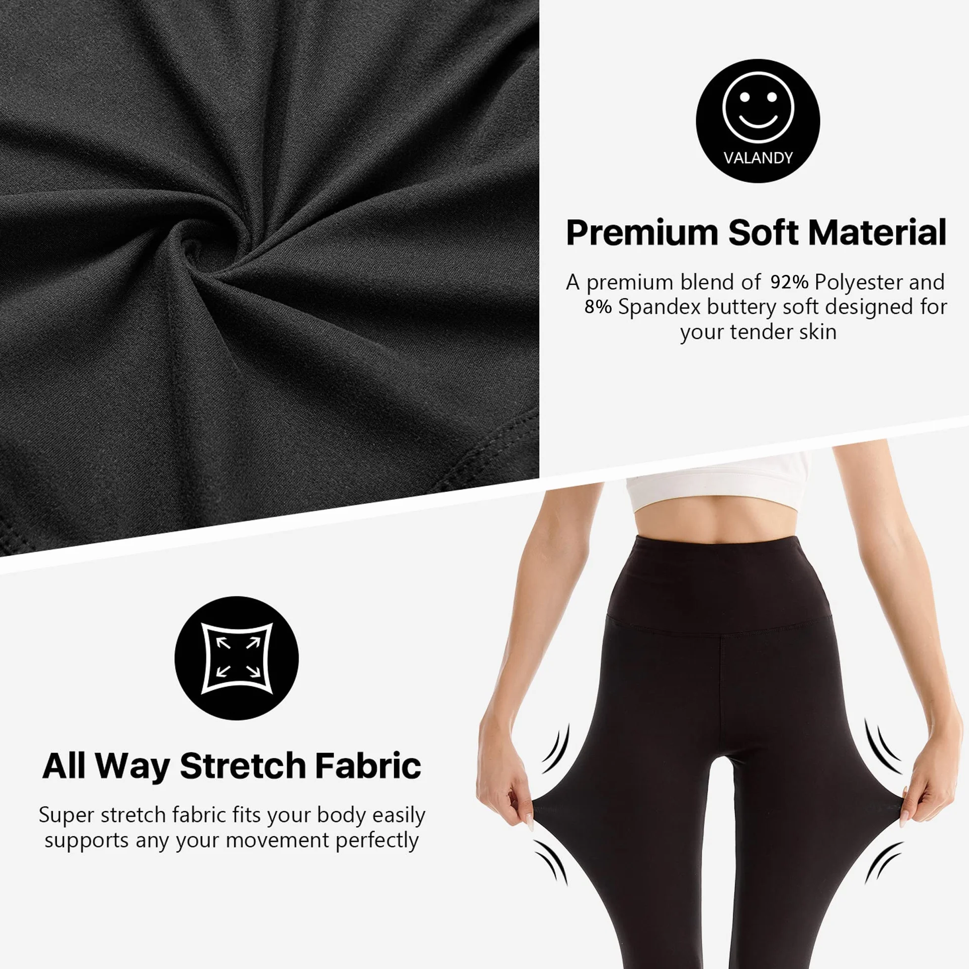 SINOPHANT Legginsy z wysokim stanem, z kieszeniami, dla kobiet, miękkie, elastyczne, nieprzezroczyste, modelujące brzuch, rozciągliwe, spodnie do jogi, L-XL