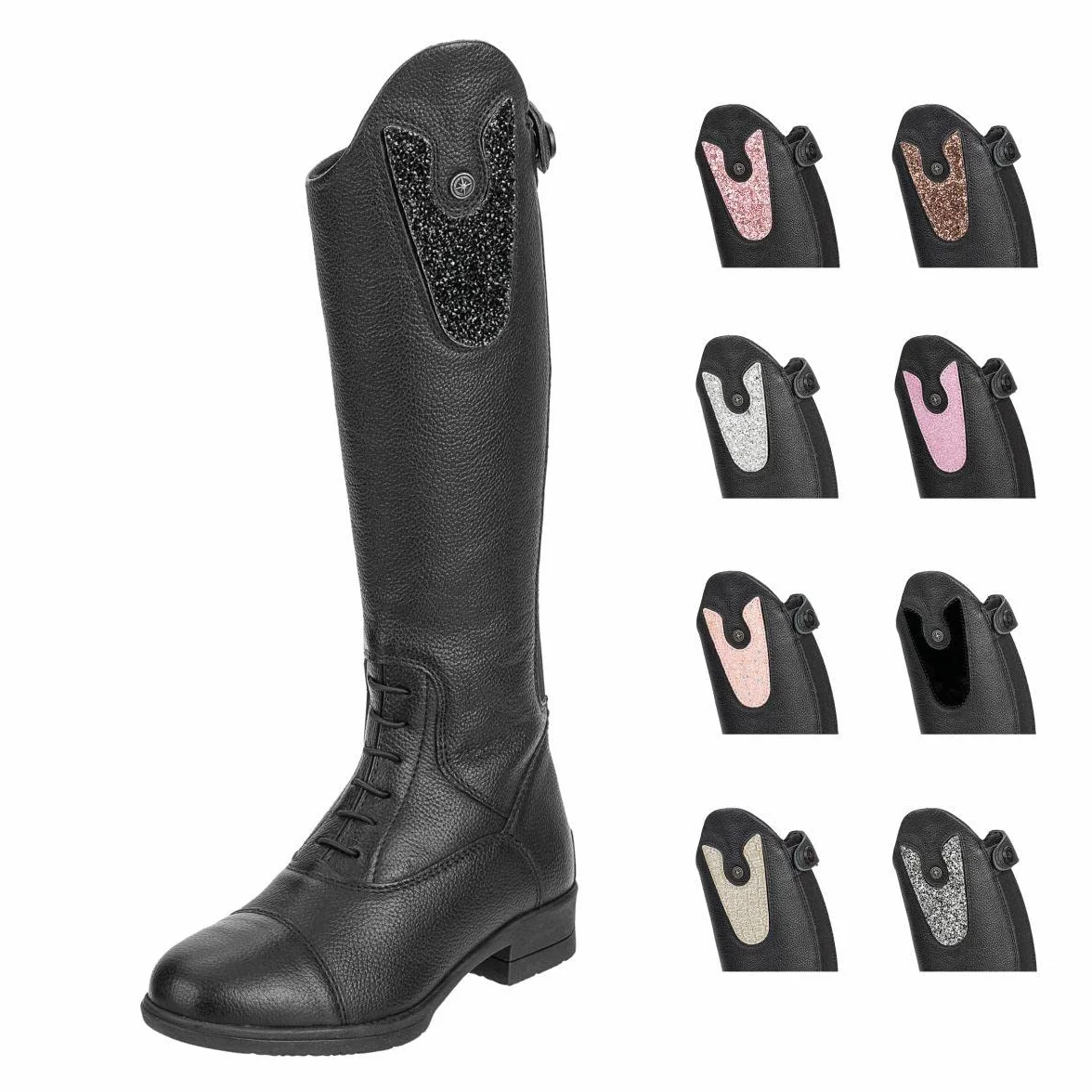 SUEDWIND FOOTWEAR Dziecięce buty do jazdy konnej »NOVA KIDS FUN LEATHER« – skóra naturalna – komfortowa wkładka – YKK – możliwość dopasowania – oddychające – wymienne topy, dostępne oddzielnie