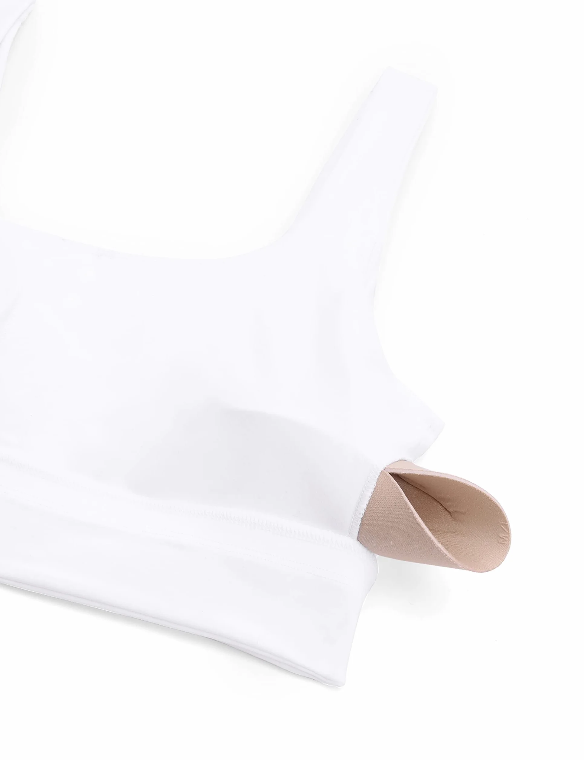 CRZ YOGA Biustonosz sportowy Butterluxe Womens U Back – dekolt w serek, usztywniany, niski poziom uderzeń, do ćwiczeń, z wbudowanymi wkładkami