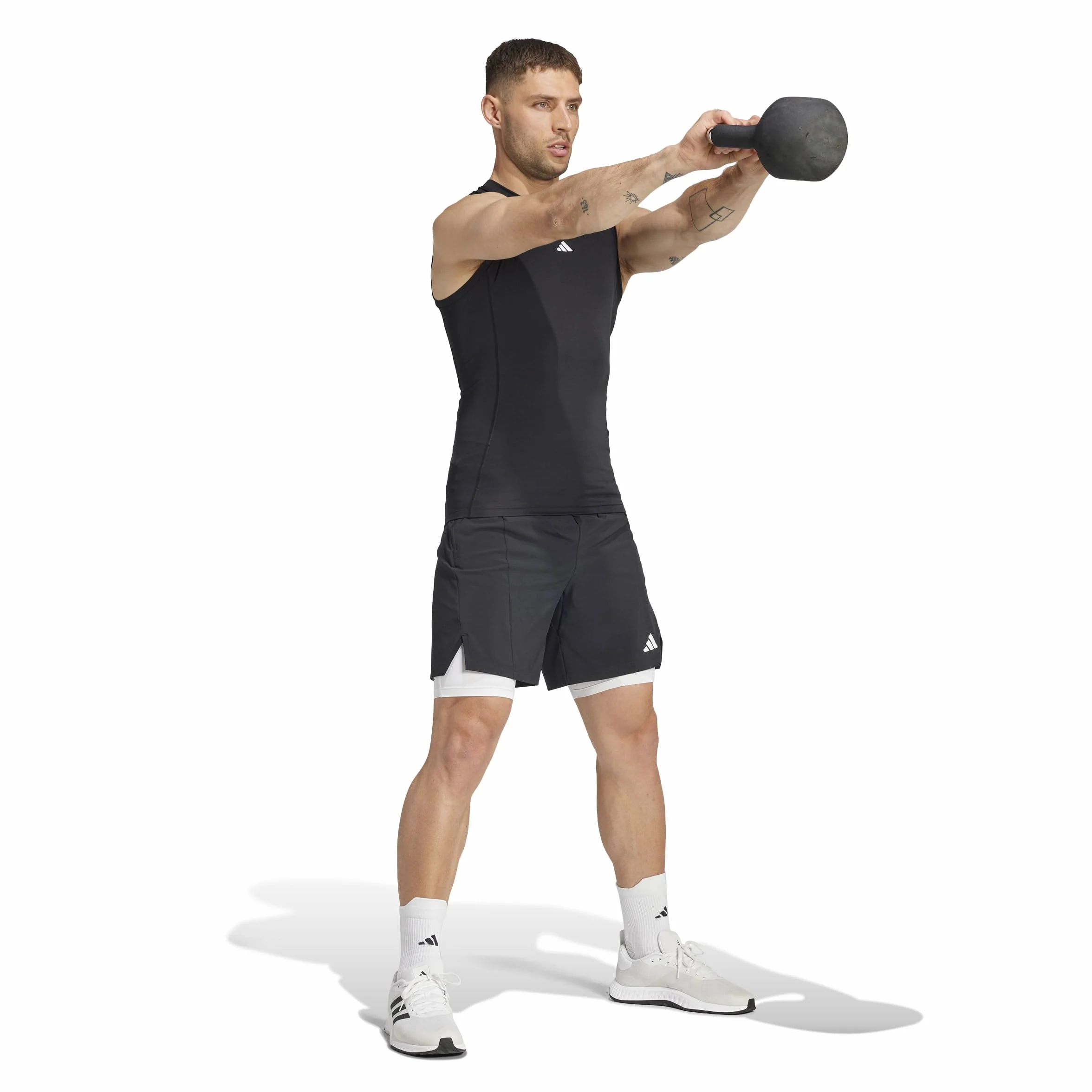 adidas Mężczyźni TECHFIT COMPRESSION TRAINING SLEEVELESS T-SHIRT, Black, M