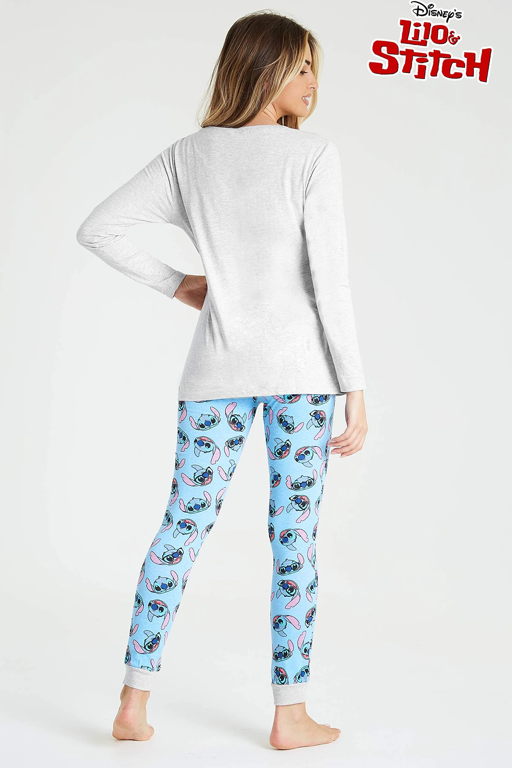 Disney Piżama damska - Piżama Stitch Piżama Damska bawełna S-2XL Stitch Gadżet Prezent