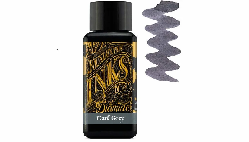Diamine Atrament do piór wiecznych, 30 ml, Writer's Blood, Earl Grey, Aurora Borealis, 3 butelki