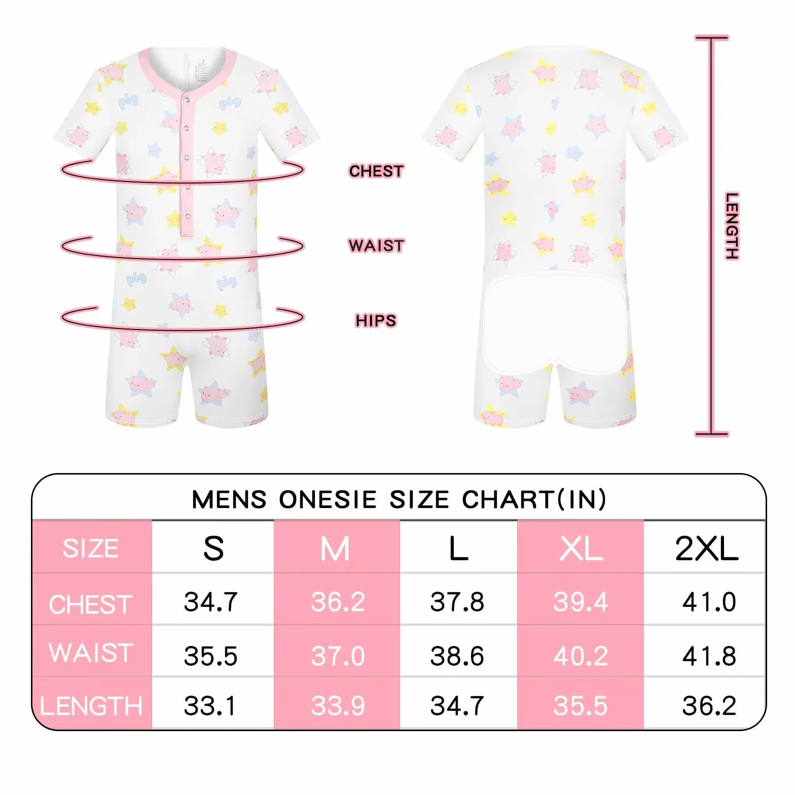 Landofgenie Body Męskie z Krótkimi Rękawami – Projekt Boxerski, Rząd Guzików i Bezplecy Onesie Pizama