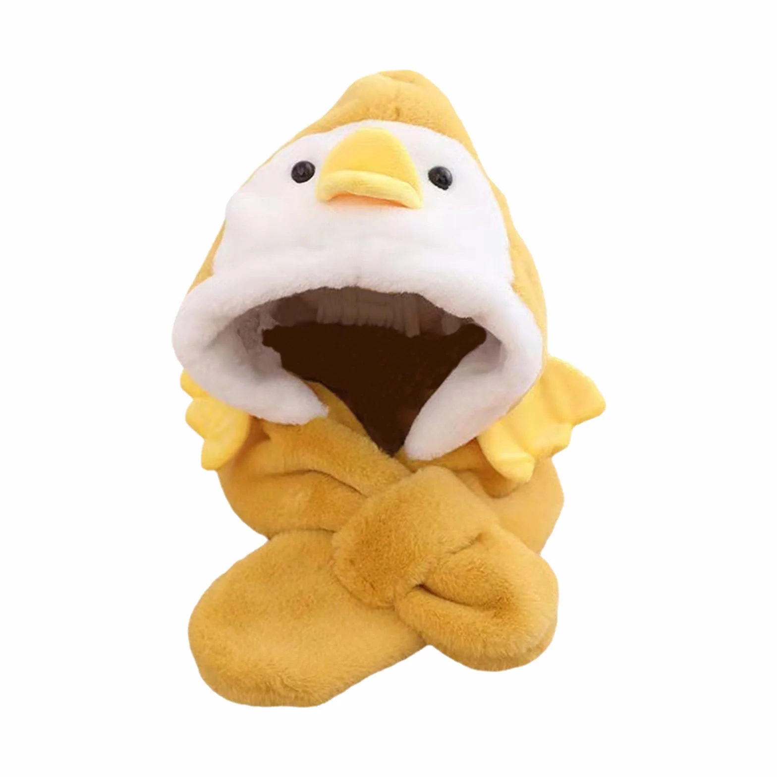 PLUSHCEWT Zestaw szalików z kapturem 2 w 1, dla dzieci, zimowy, ciepły kapelusz, szalik, urocze dziewczyny, chłopcy, czapki, szalik, zima, pluszowe szaliki z kapturem, akcesoria pogodowe, dla dziecka,