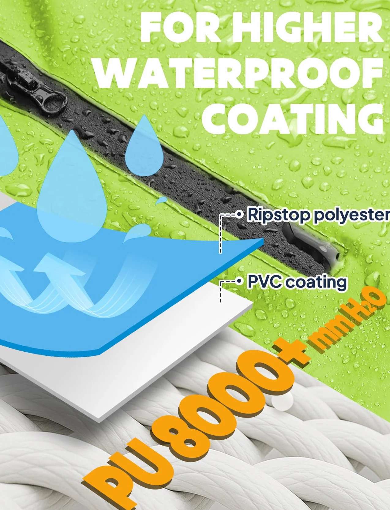 ANYOO Wodoszczelne ponczo przeciwdeszczowe, przenośne, lekkie, z kapturem, na rower, kompaktowe, wielokrotnego użytku, uniseks, na kemping, do aktywności na świeżym powietrzu