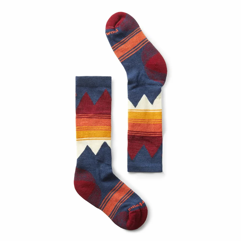 Smartwool Dzieci Ski Light Cushion OTC Skarpety Alpine Blue 26-28