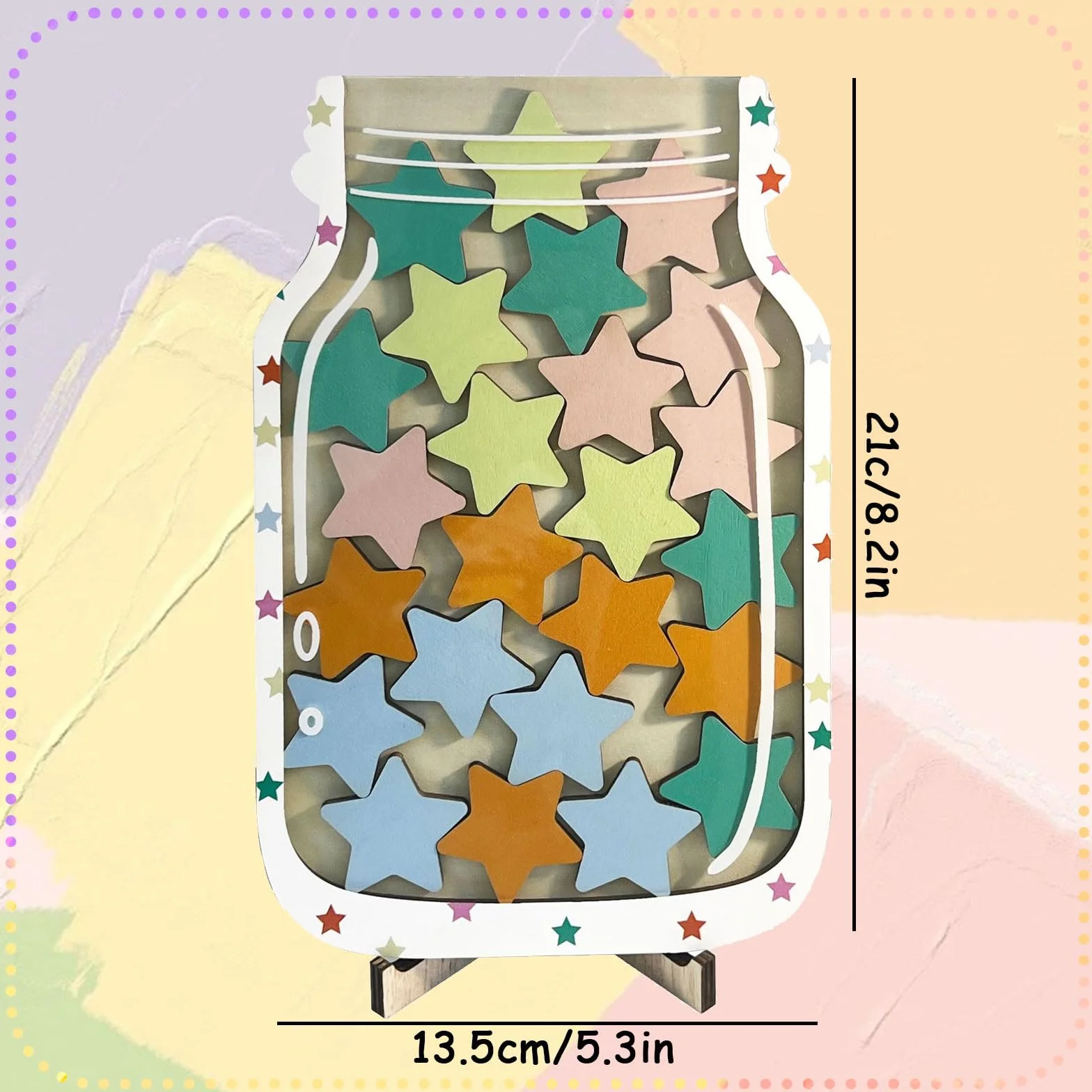 SSKHE Reward Jar with Star Tokens, Originality Reward Charts for Children Behaviour, motywacyjny słoik na prezent