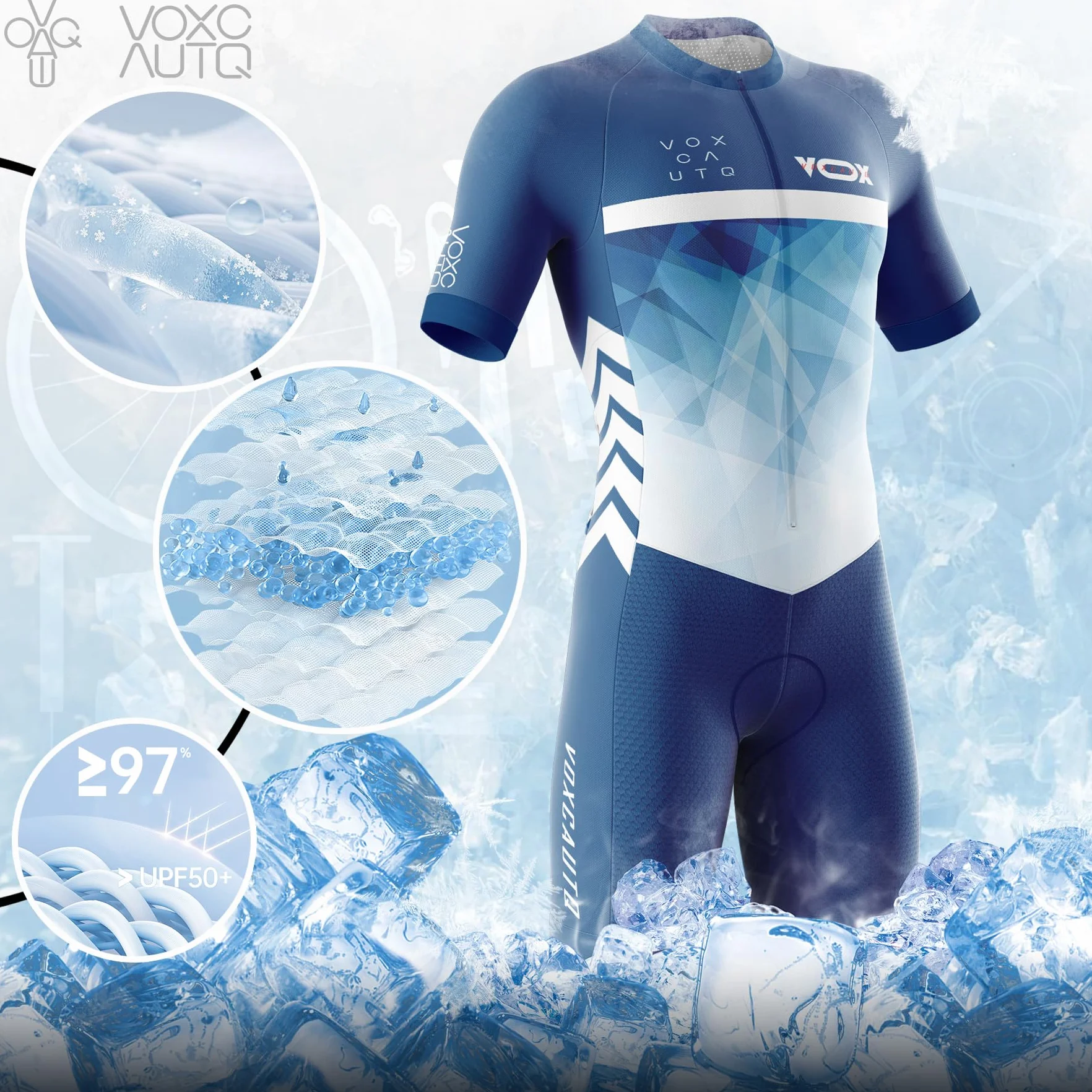 Męski kombinezon rowerowy z wyściółką żelową, kombinezon triathlonowy, męski, triathlonowy, z krótkim rękawem, kombinezon rowerowy z 3 tylnymi kieszeniami, szybkoschnący