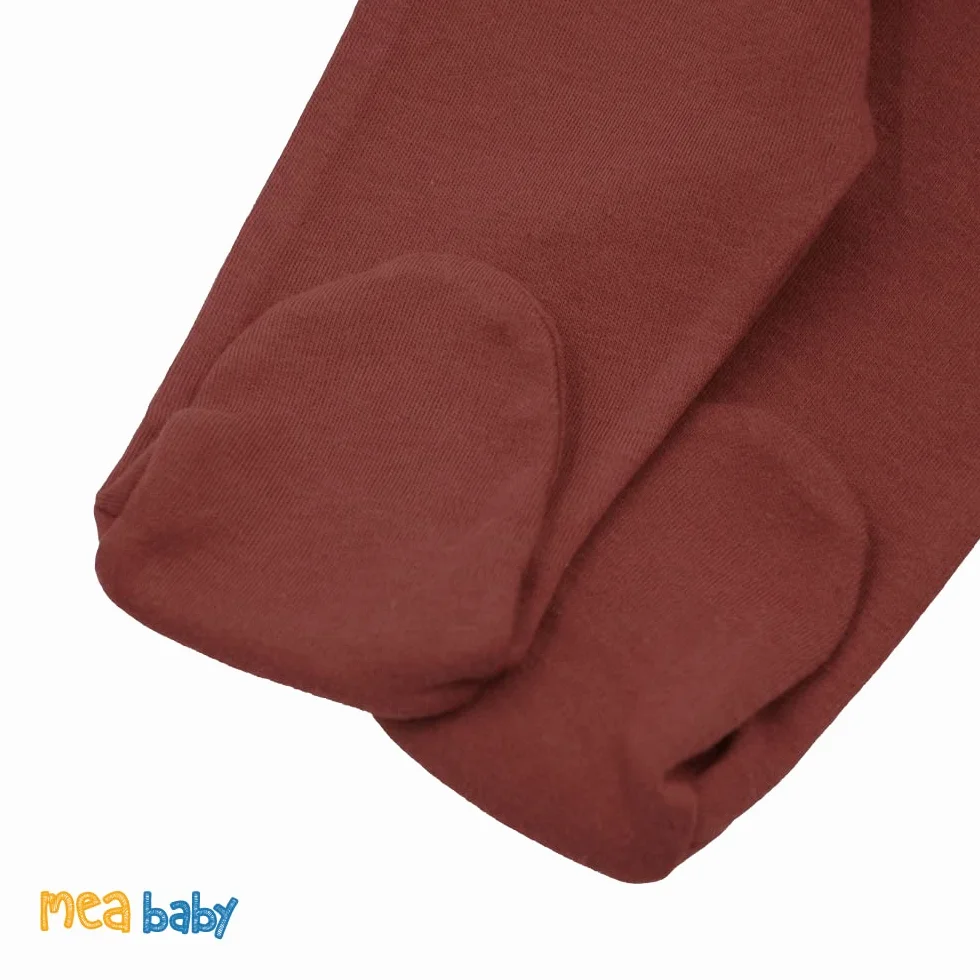 MEA BABY Spodnie Niemowlęce Unisex ze Stopką - 100% Bawełna, 5 Szt. Półśpiochy dla Chłopców i Dziewczynek