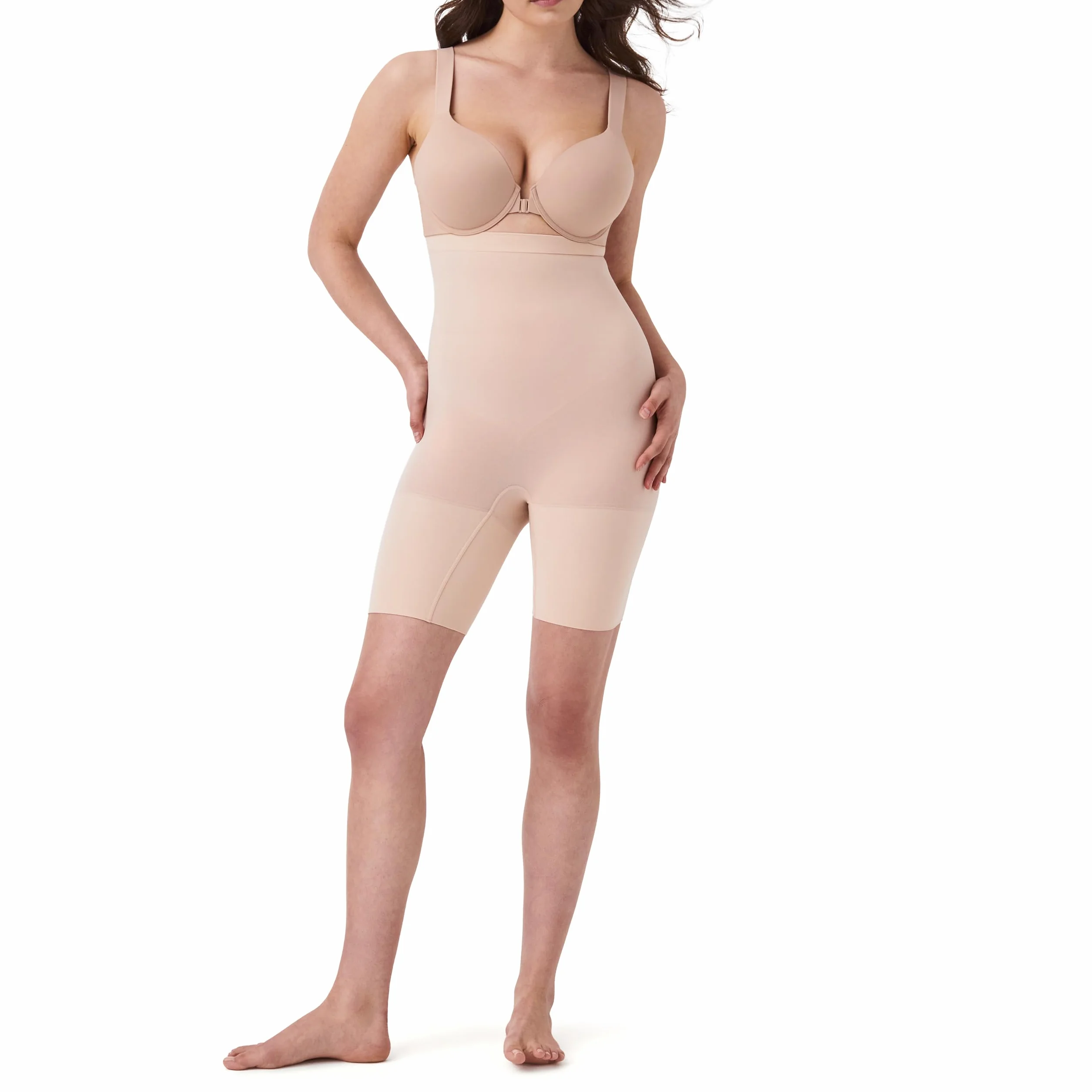 Spanx Higher Power Damska Bielizna Korygująca Uda, Beżowy, L